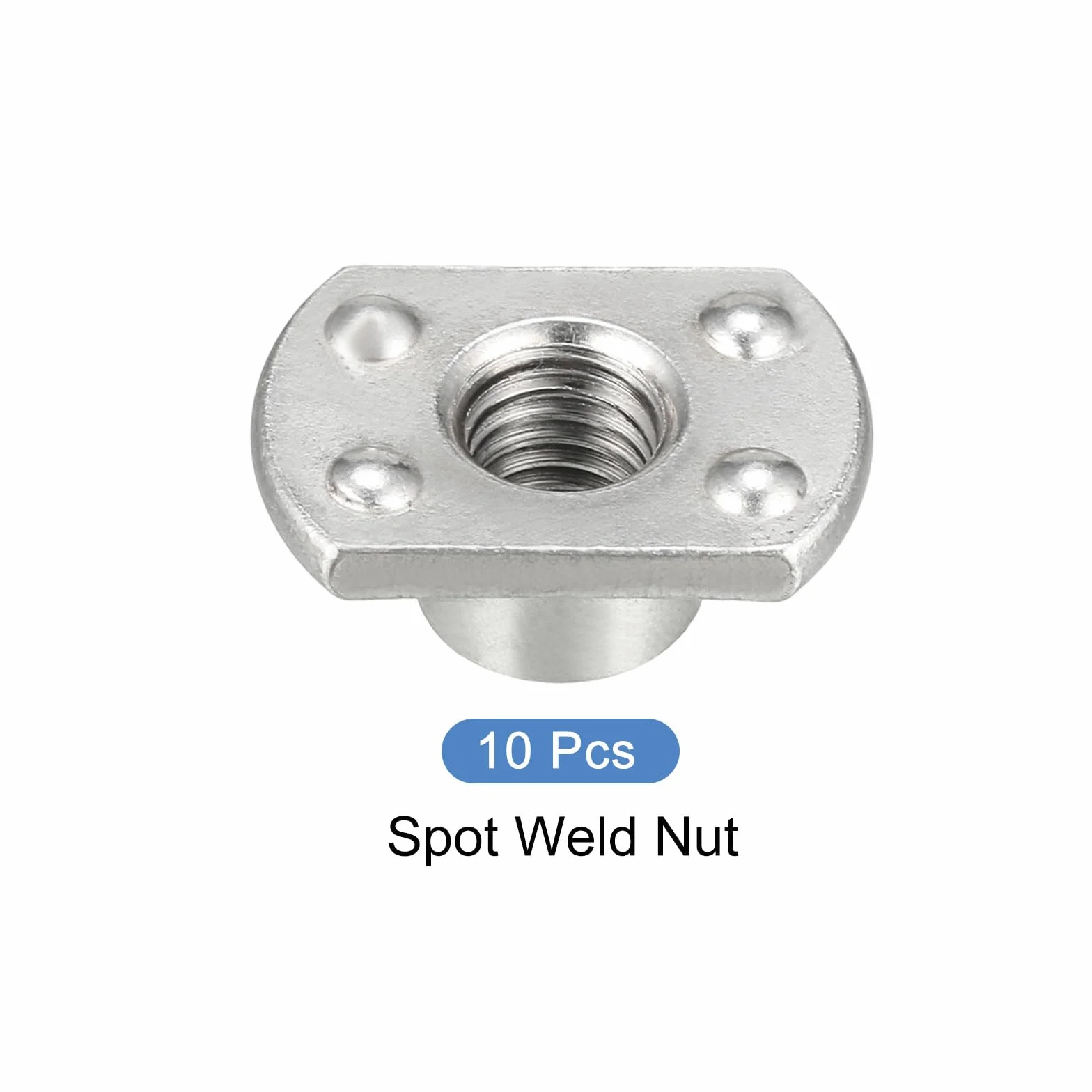 METALLIXITY Nakrętki do spawania punktowego M10 x 1,25 mm 10 sztuk podwójna nakrętka mocująca ze stali węglowej