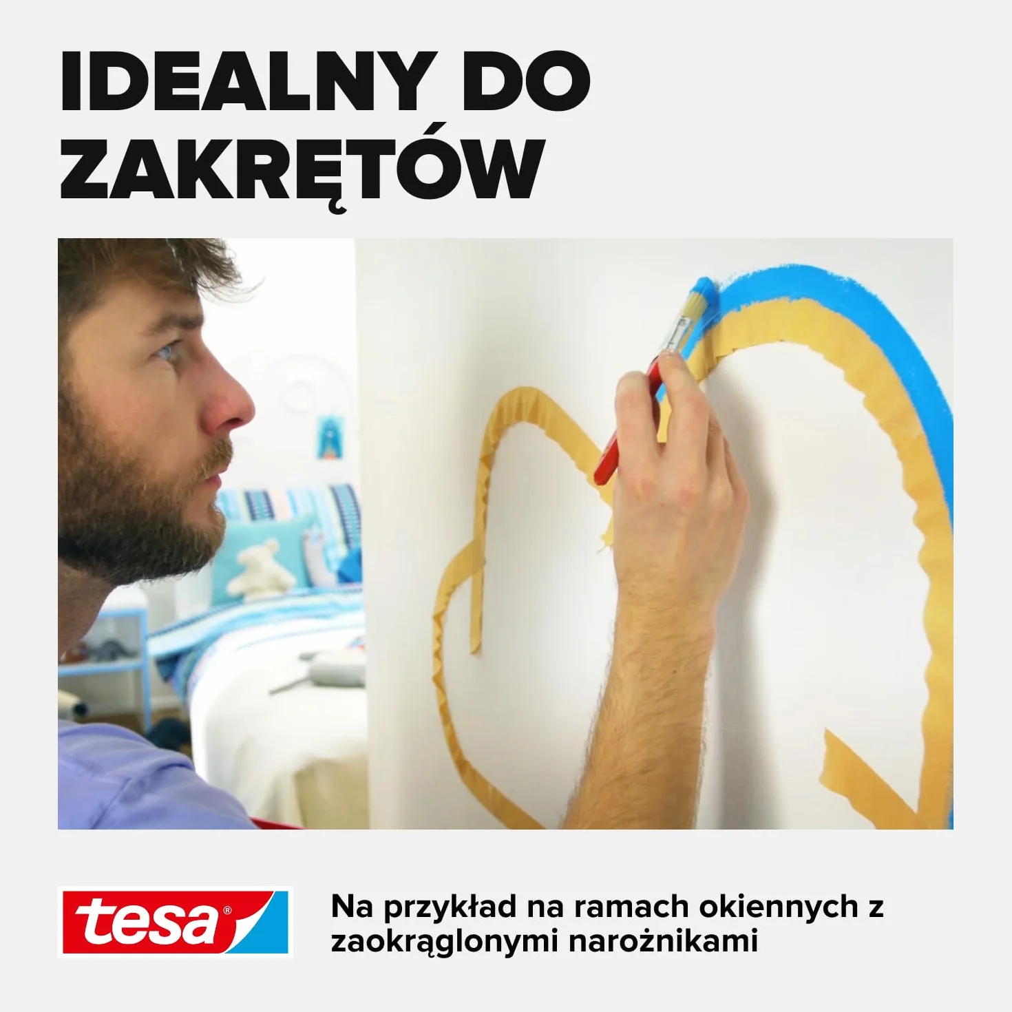 tesa CURVES taśma malarska 25m x 38mm do krzywizn i nieregularnych kształtów