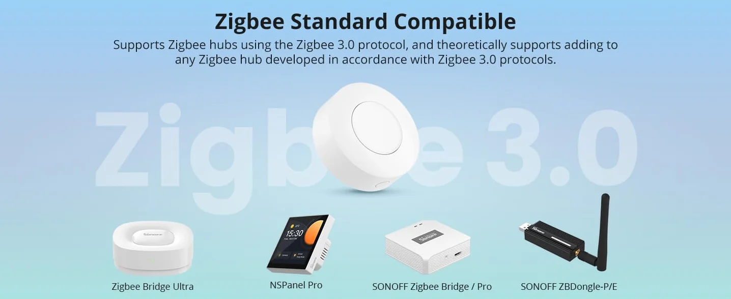 SONOFF Mini Bezprzewodowy Przycisk Zigbee 3-drożny Wielofunkcyjny Sterowania Inteligentny Dom Kompatybilny Alexa Smartthings IFTTT