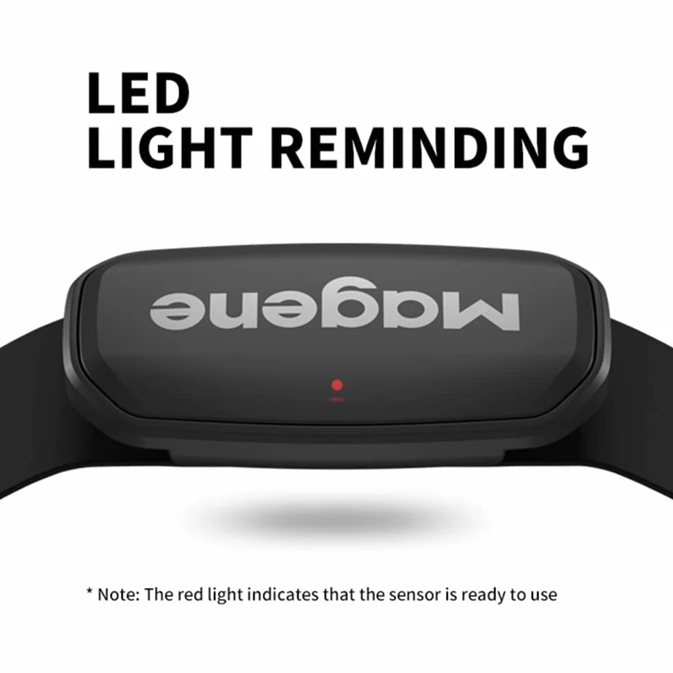 Magene HRM pulsometr, pas piersiowy, tracker fitness, IP67, wodoszczelny, obsługa Bluetooth 4.2 i ANT+, kompatybilny z Wahoo, Zwift, Strava, Elite HRV