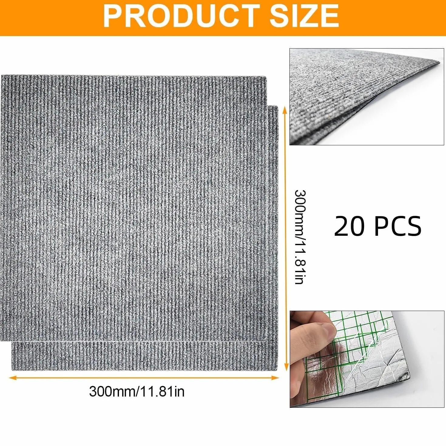 Samoprzylepne płytki dywanowe 30x30 cm antypoślizgowe zmywalne odporne na ścieranie