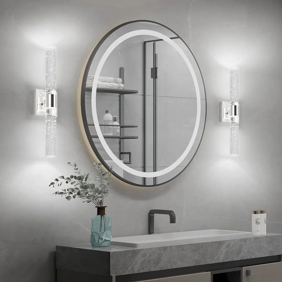 Nowoczesna kryształowa Lampa Ścienna LED 3000K/4000K/6000K Chrome