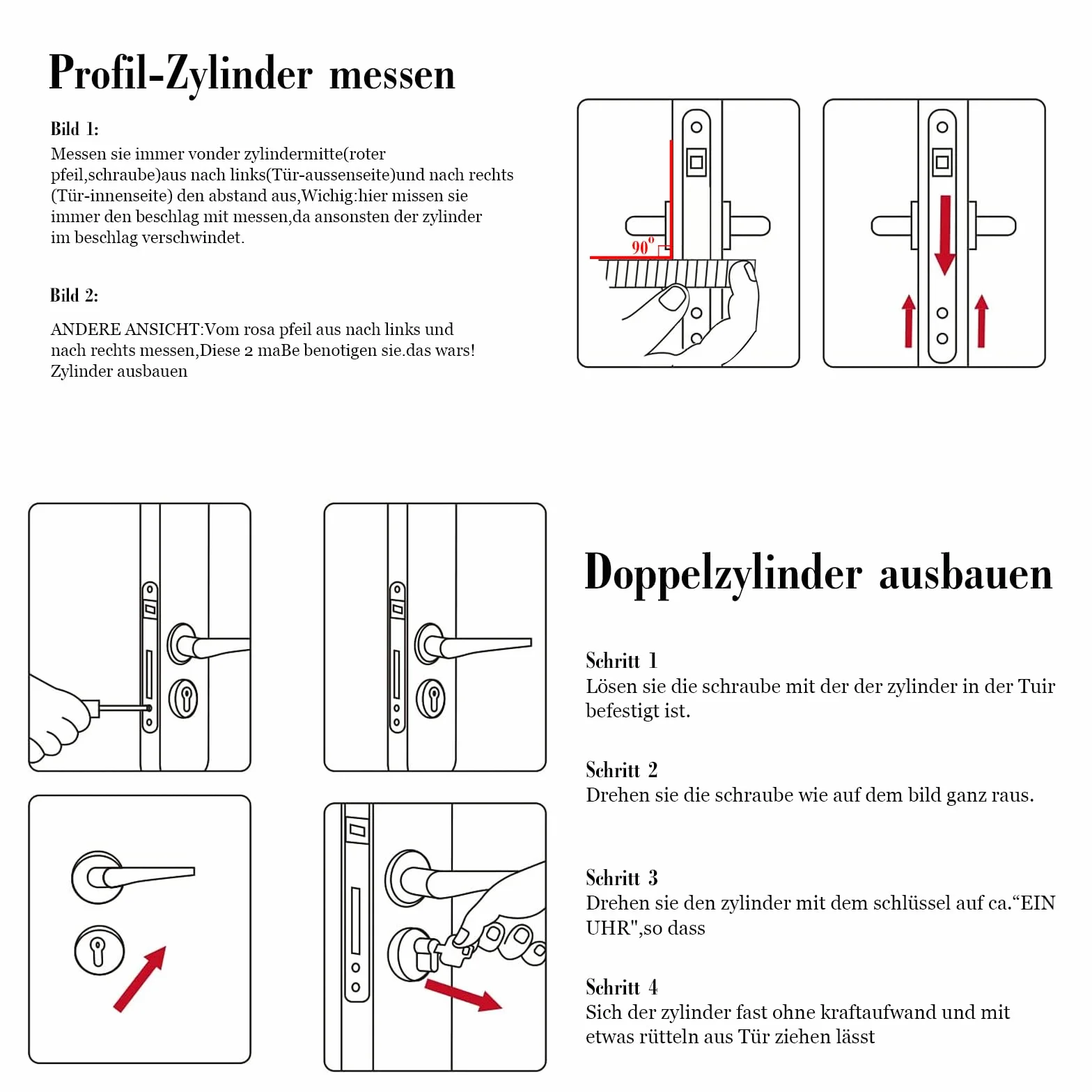 Cylinder zamka 30/30, zamek bębenkowy do drzwi, cylinder profilowy srebrny
