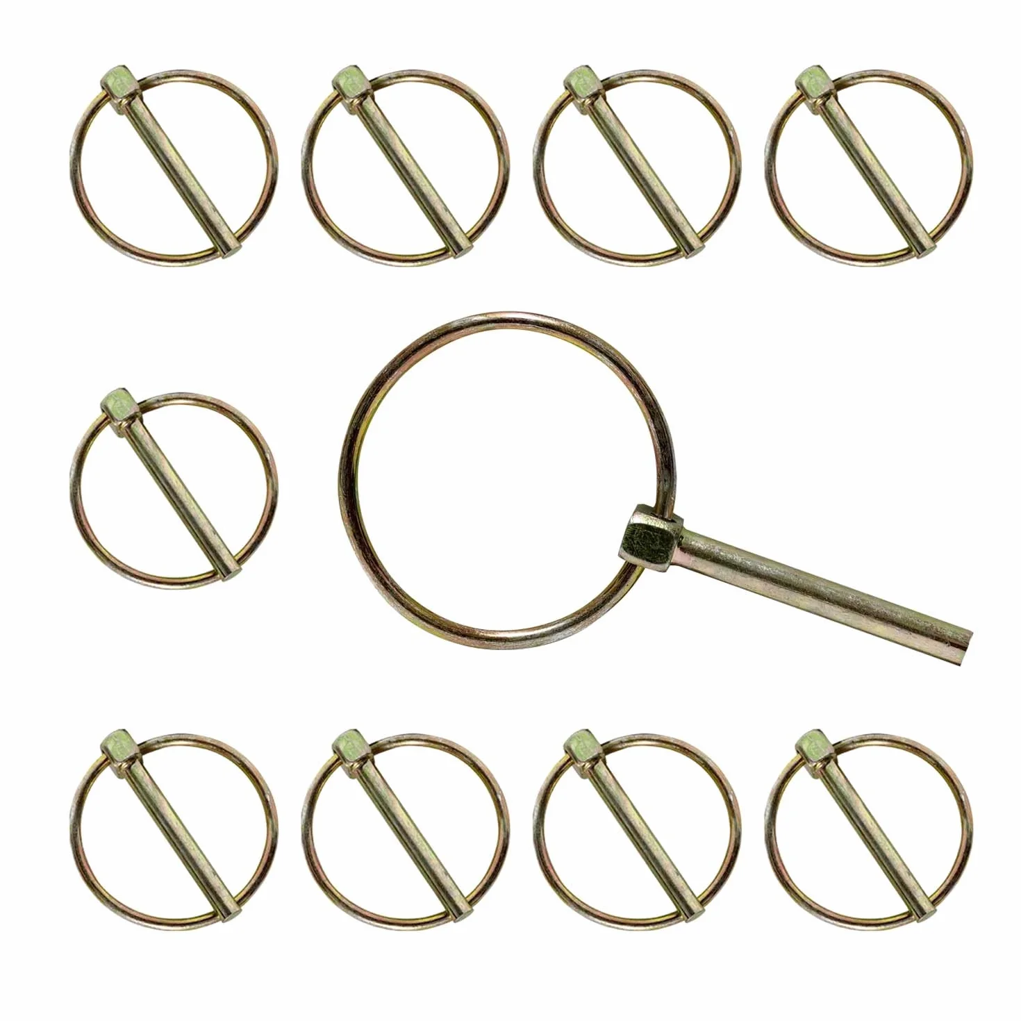 Zawleczka składana 4,5 x 36 mm ocynkowana stal, zestaw 10-częściowy M4.5 do traktorów samochodów
