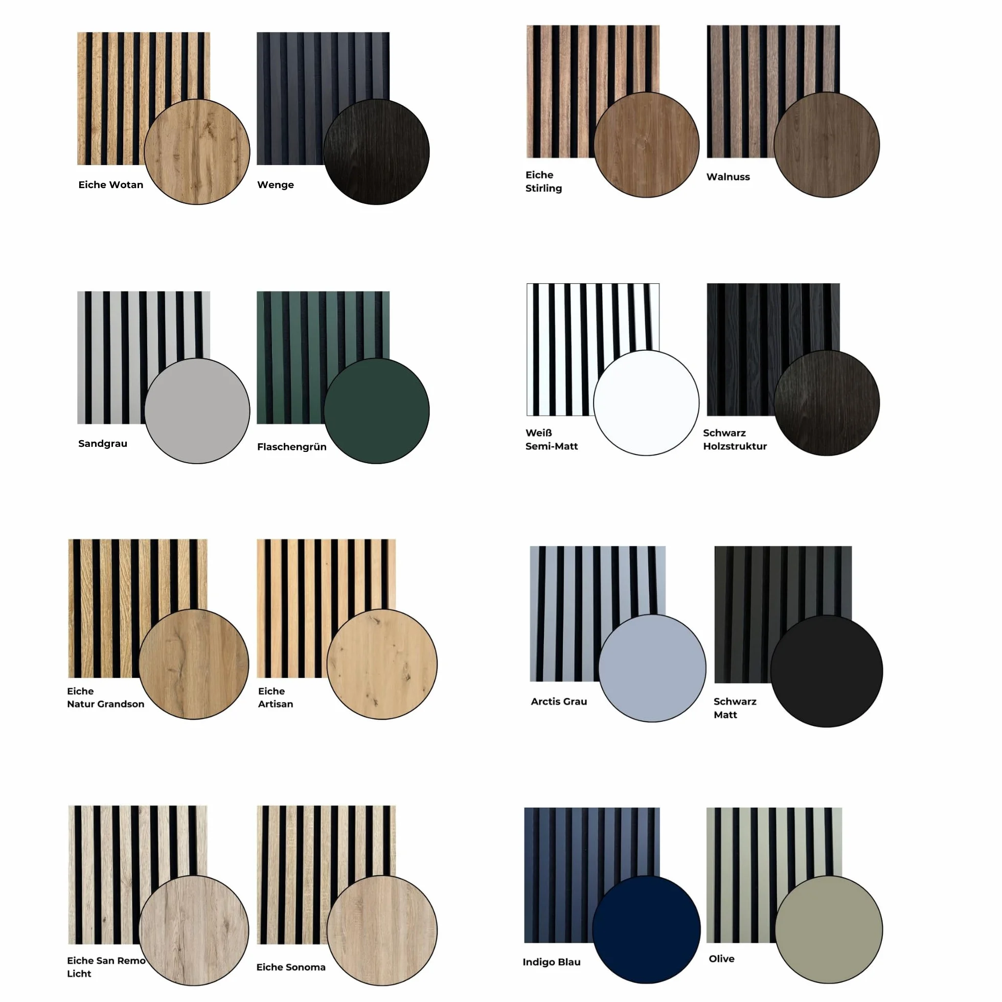 Panele Akustyczne Ścienne Dąb Stirling MDF Lamele 2x 26,5x240 cm Na Czarnej Płycie