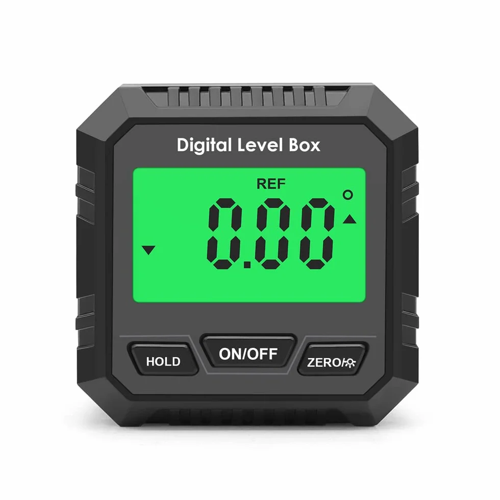 Magnetyczny cyfrowy kątomierz LCD IP54 inklinometr z pomiarem kąta bezwzględnego i względnego