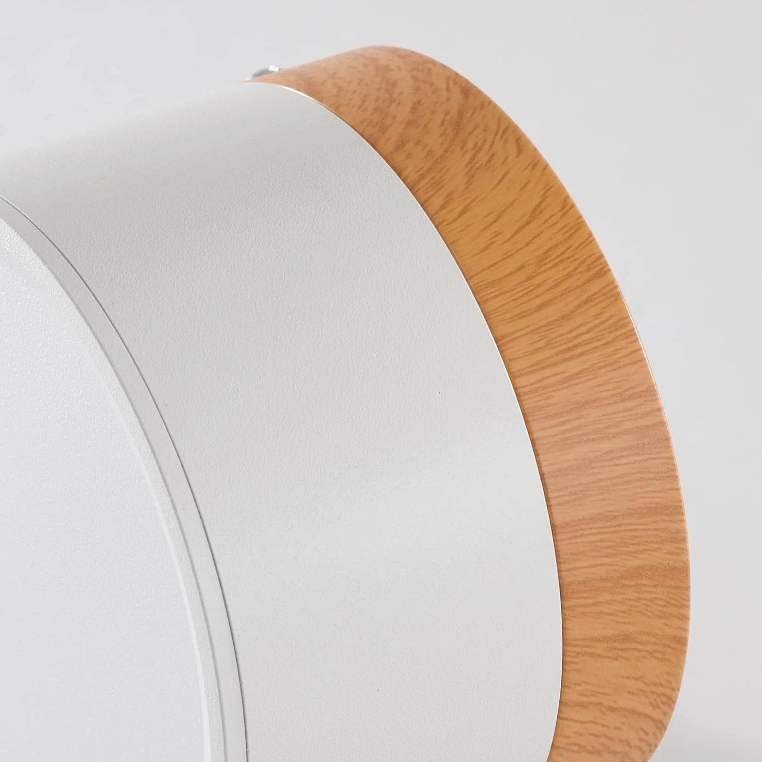Lampa Sufitowa LED, Reflektor Natynkowy Dekor Drewniany, Mini Okrągła Biała Lampa Sufitowa, Ciepła Biel 3000 K, 12 W.