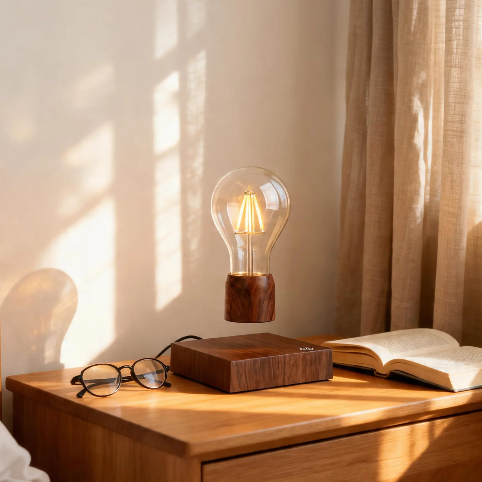 Magnetyczna lewitująca pływająca bezprzewodowa żarówka LED lampa biurkowa na wyjątkowe prezenty, wystrój pokoju, lampka nocna, wystrój biura domowego biurko zabawki techniczne