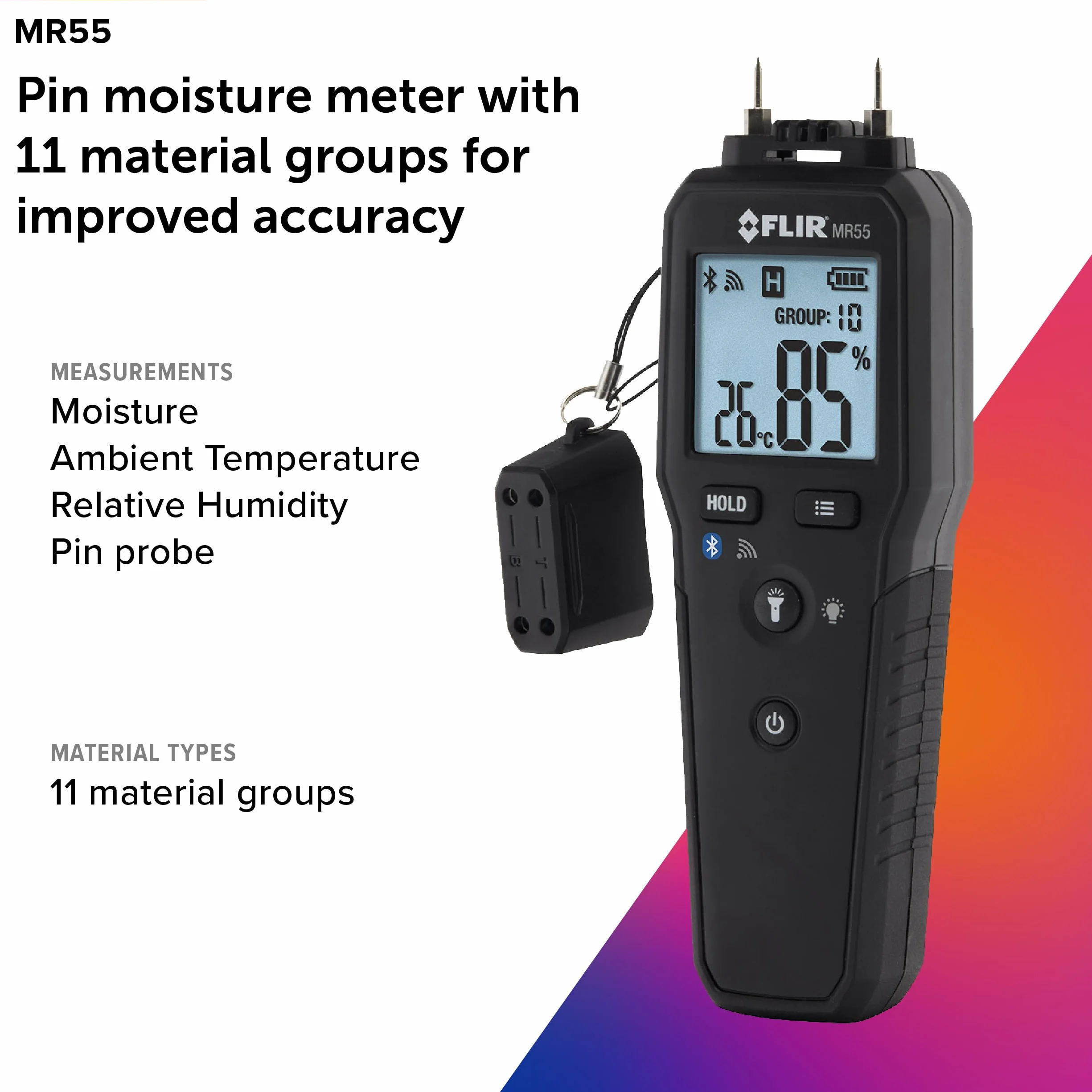 FLIR MR55 wilgotnościomierz szpilkowy Bluetooth