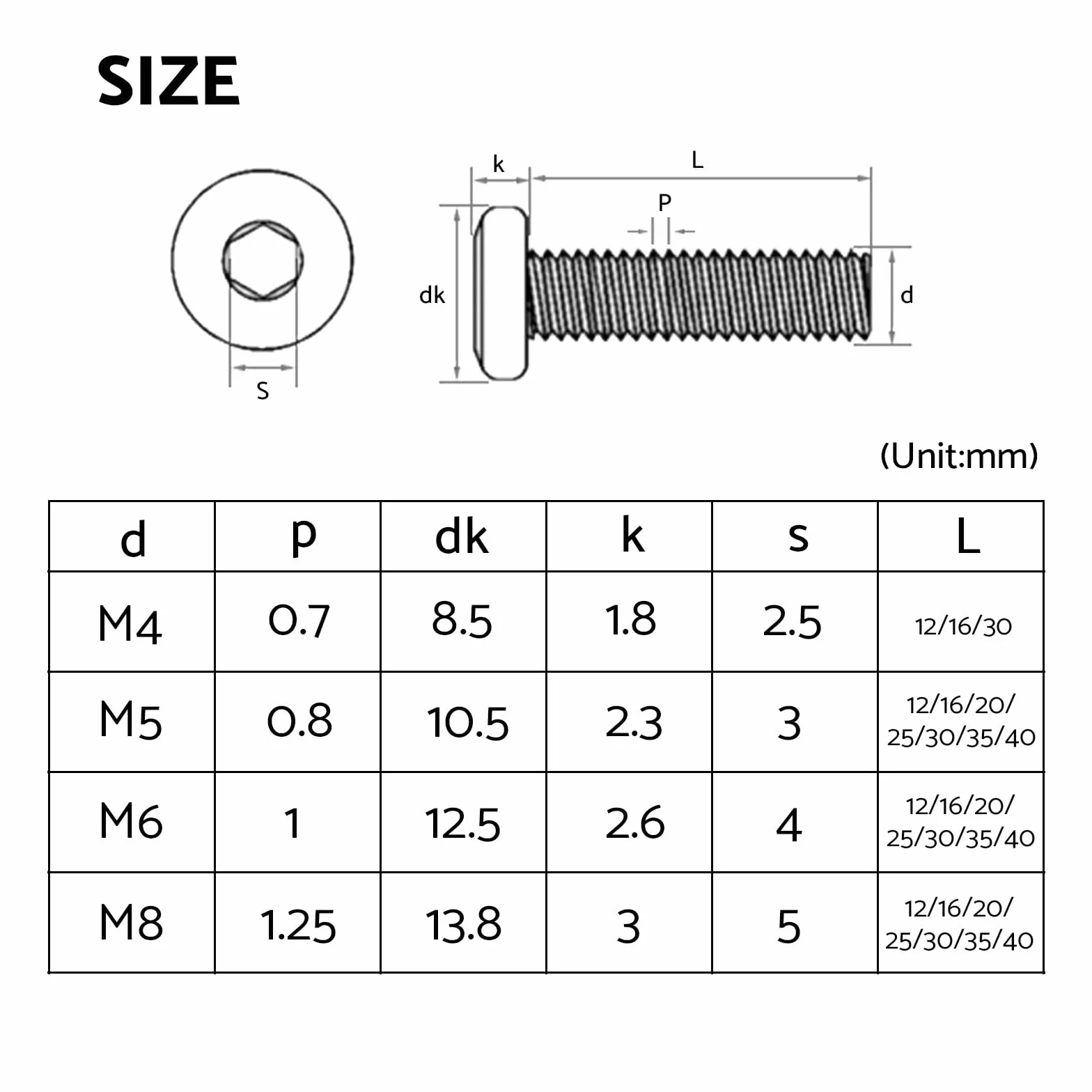 HAISHANG Śruby z Łbem Płaskim M4x30mm Stal Nierdzewna A2 V2A Śruby Maszynowe Gwint Pełny Klucz Imbusowy 20 sztuk