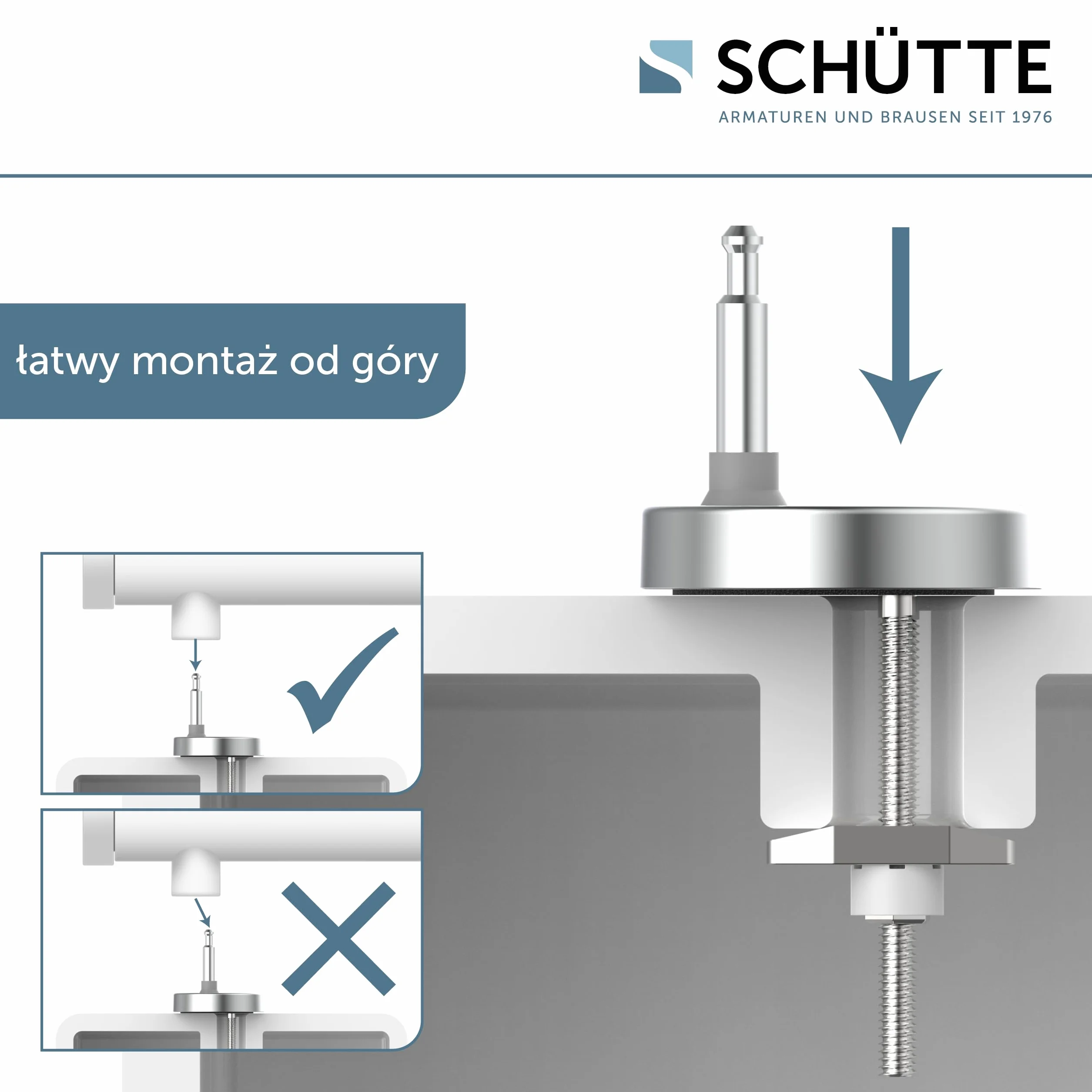 Schütte Deska sedesowa Duroplast ciche zamykanie szybkozłączka 150 kg