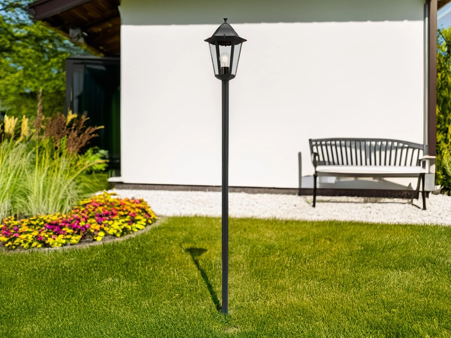 Smartwares Klasyczna lampa stojąca 170 cm E27 60 W szkło aluminium
