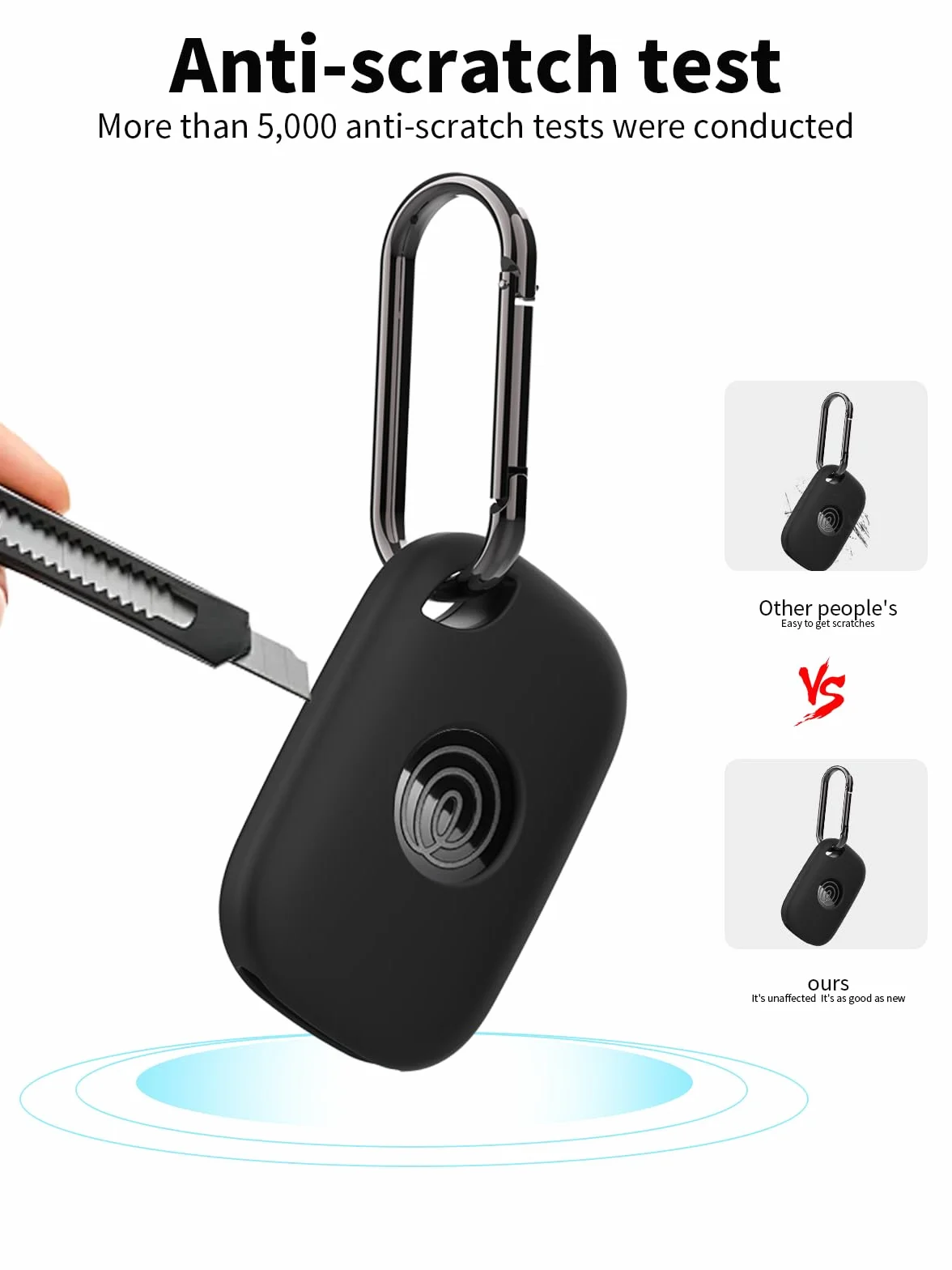 2-pak etui ochronne do Tile life360 Pro z silikonowym brelokiem do kluczy - trwałe i stylowe etui, wodoodporne, odporne na upadki - czarne