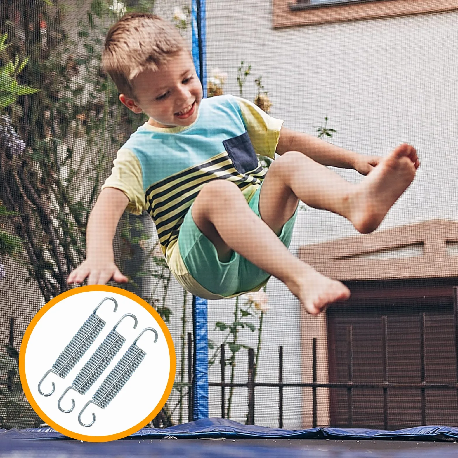 GOPLUS 20 sztuk sprężyn do trampoliny z hakiem T, 140 mm/180 mm, wysokowydajne sprężyny zapasowe z ocynkowanej stali, odporne na warunki atmosferyczne zestaw sprężyn zapasowych do trampoliny