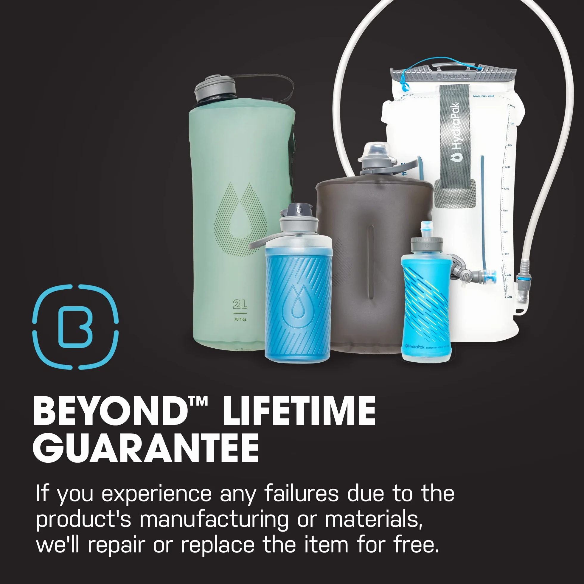 HydraPak UltraFlask Speed 600 ml, składana, miękka butelka na wodę do kamizelek nawadniających i opakowań do biegania z łatwym otwieraniem zakrętką, 600 ml, niebieska Malibu