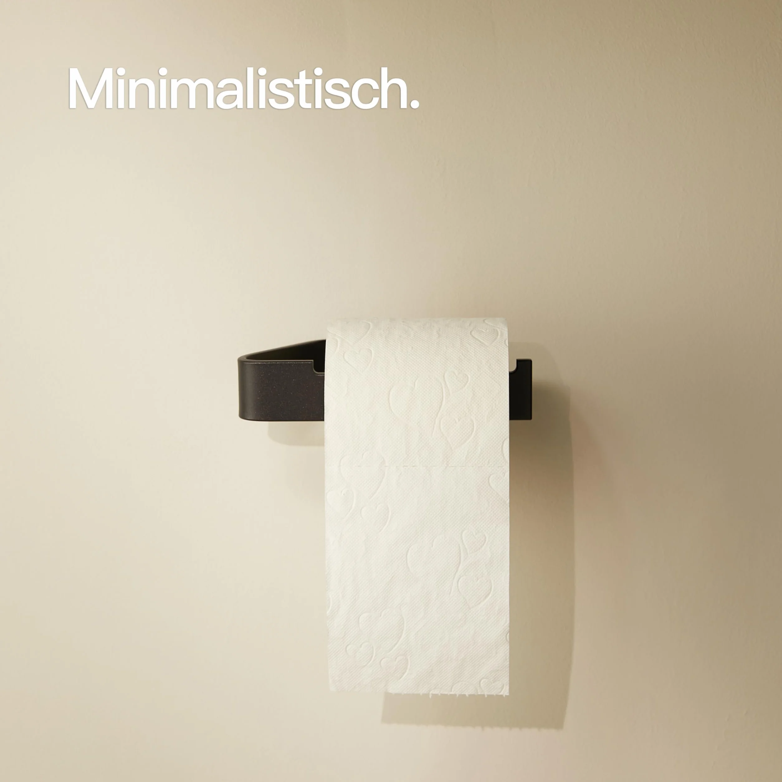 Uchwyt na papier toaletowy samoprzylepny czarny Designfabrik Hamburg