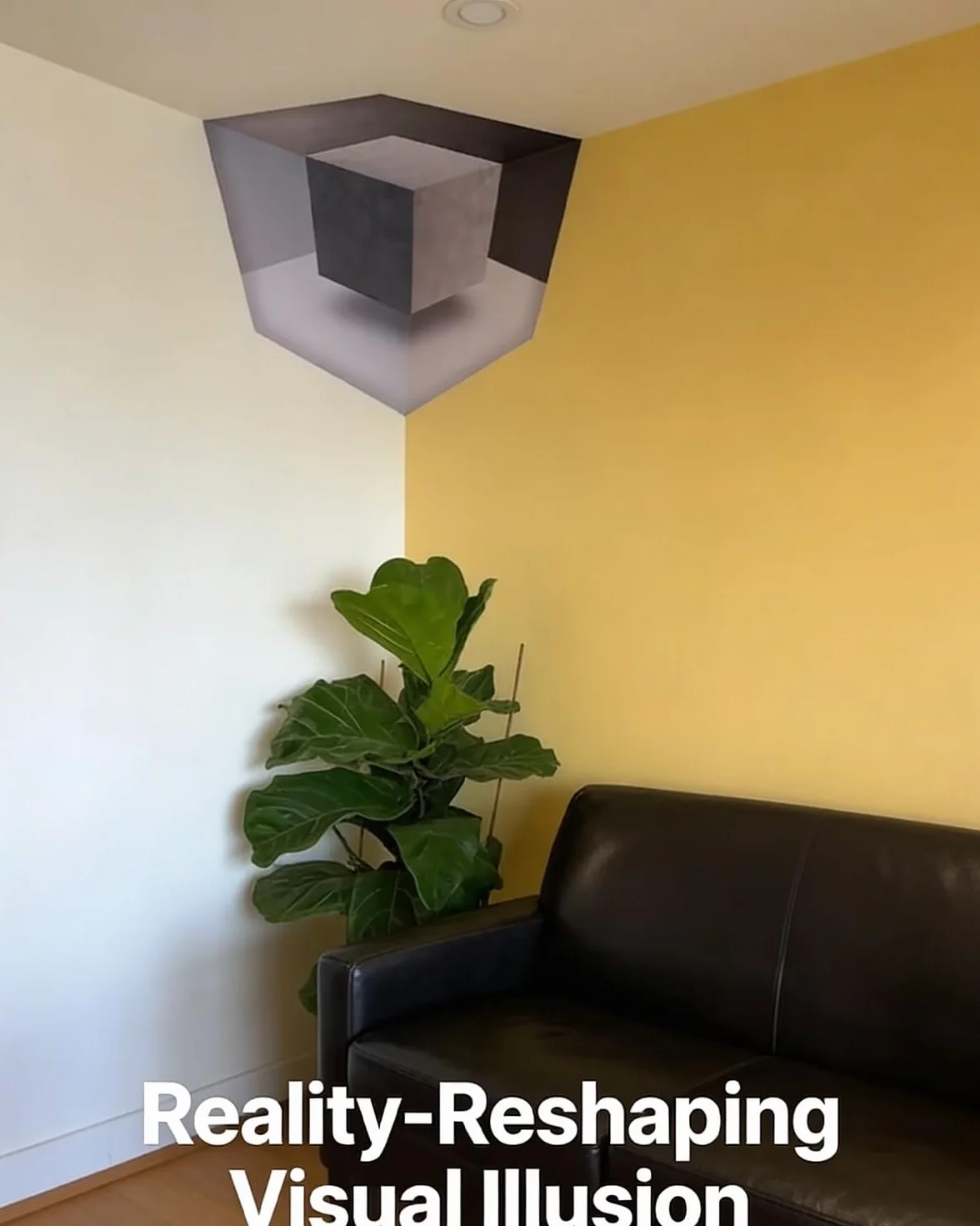 Impossible Corners sztuka ścienna 3D naklejka narożna stereoskopowa naklejka na kostkę graficzny obraz