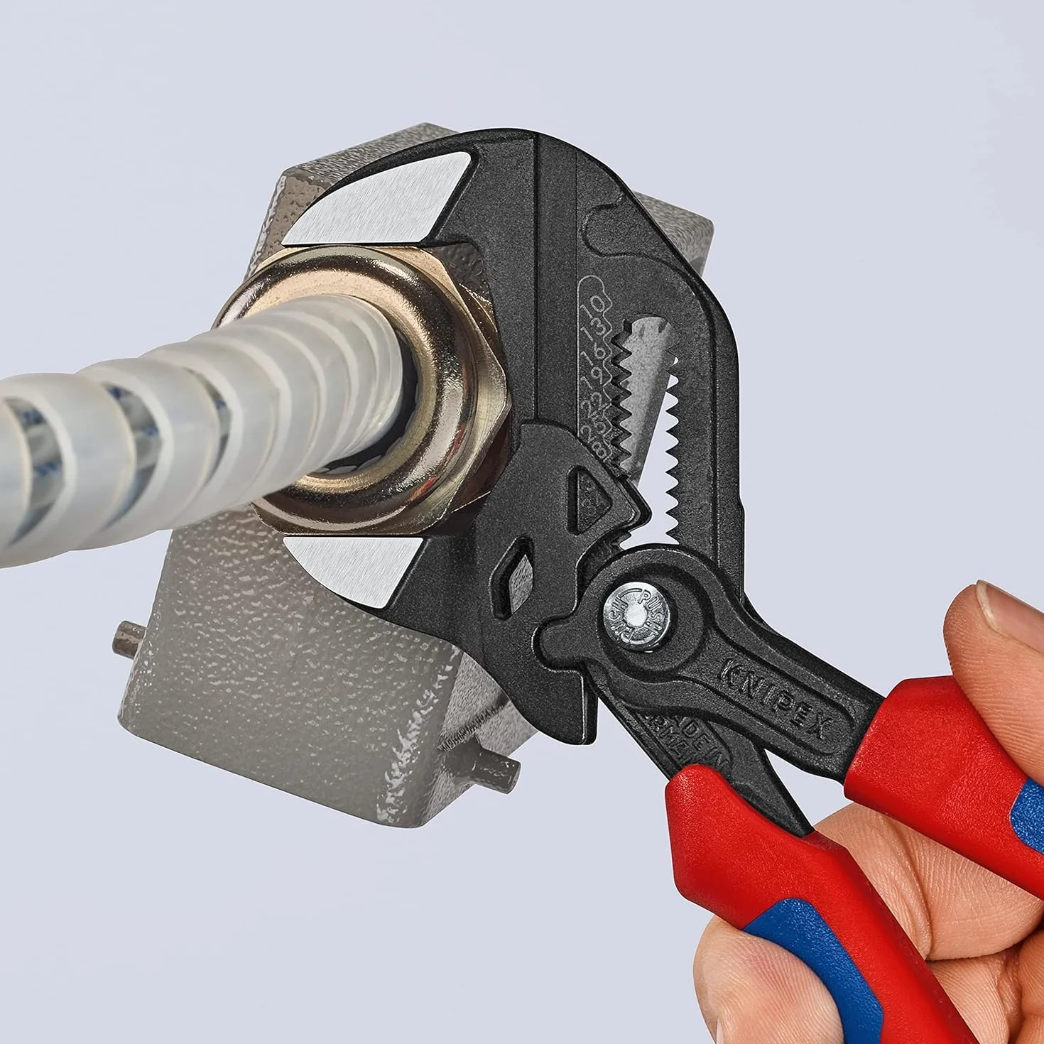 KNIPEX Szczypce-klucz 86 02 180 SB fosforanowana, szara z osłonkami wielokomponentowymi