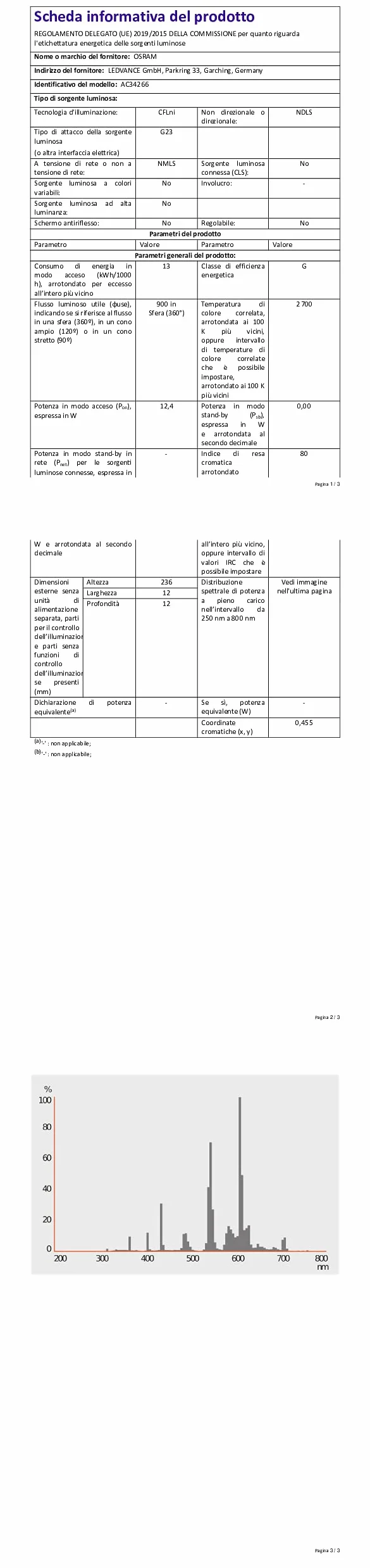 Osram DULUX S 11W/827 Lampa Energooszczędna G23 11W Ciepła Biel 900 Lumenów