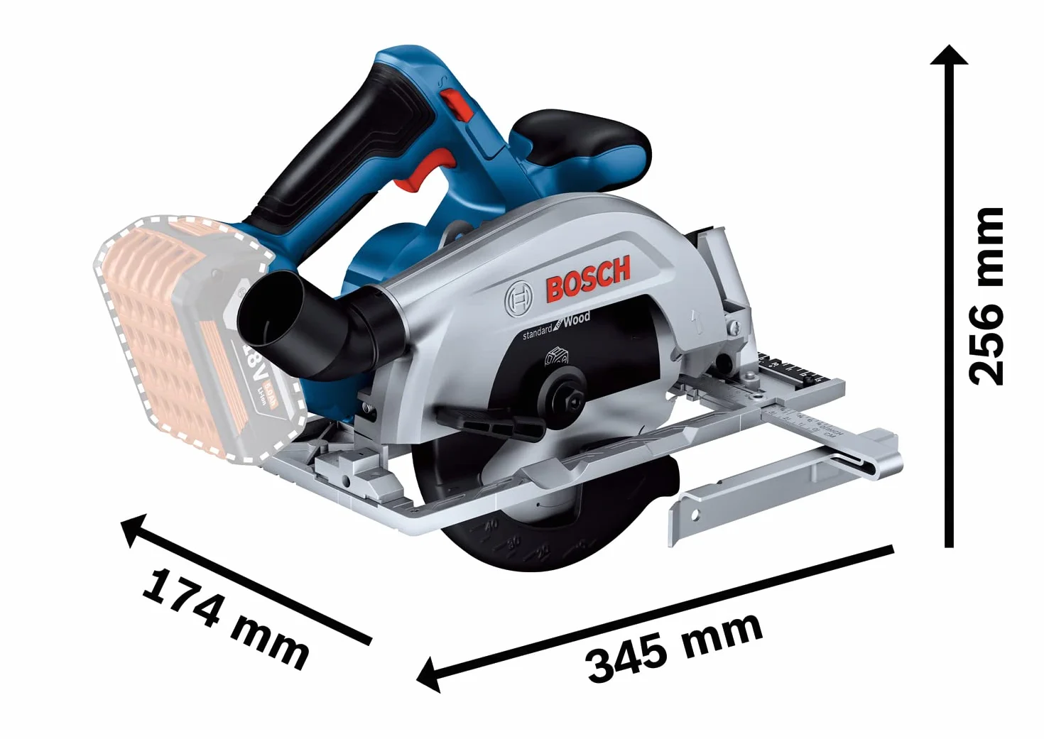 Bosch Professional GKS 185-LI akumulatorowa pilarka tarczowa 18V L-BOXX 165 mm