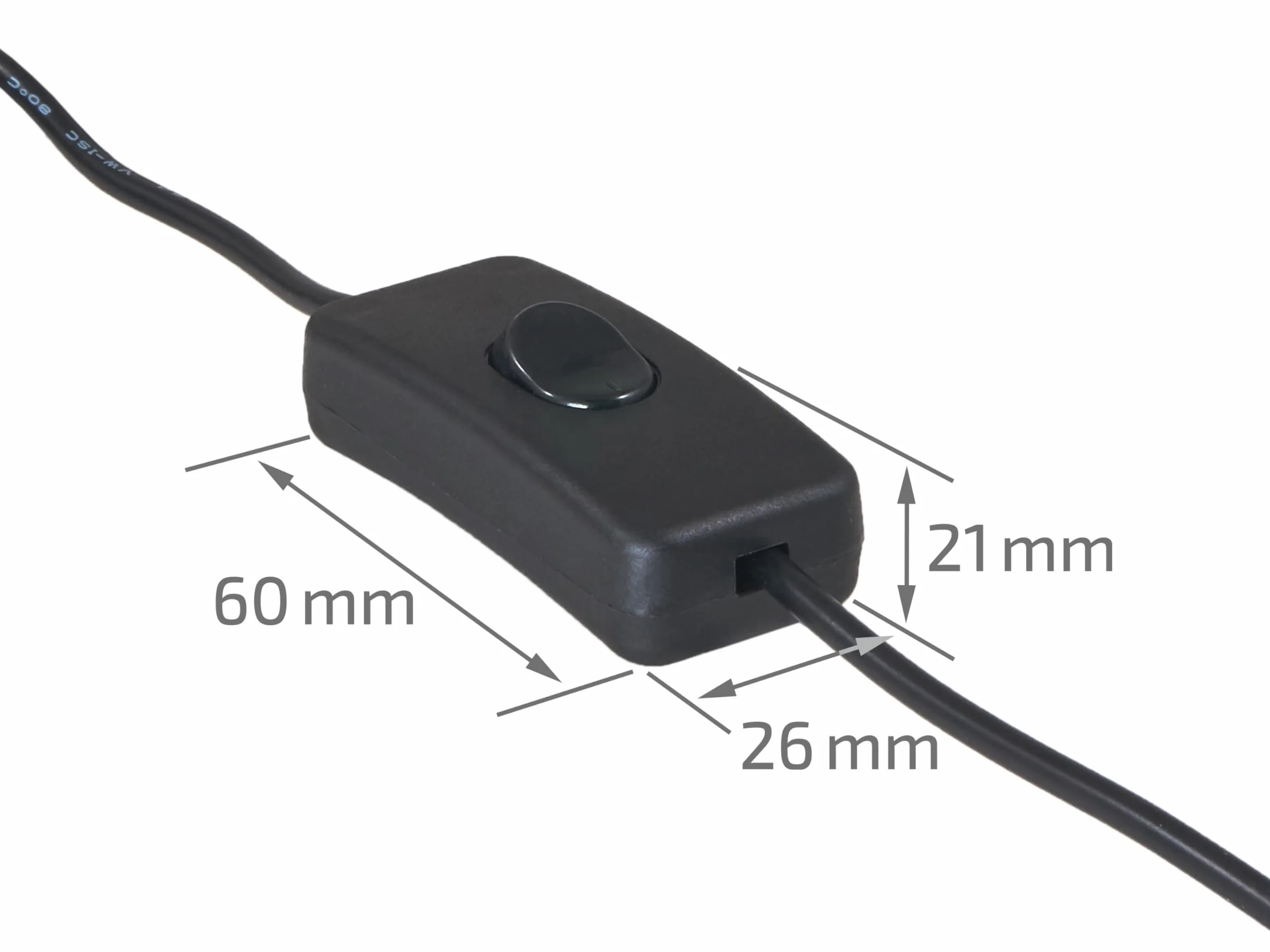 Zasilacz Wtyczkowy LED 12V 24W 2A z Włącznikiem IP20 Pasywne Chłodzenie 82x50x34mm Czarny