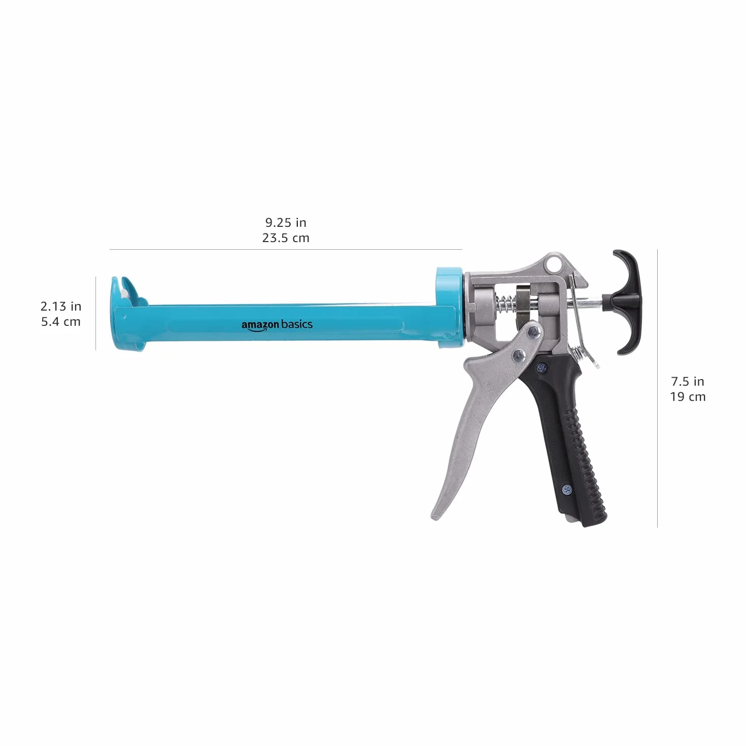 Amazon Basics Pistolet do uszczelniania 310 ml 12:1 aluminiowa rękojeść niebieski/szary