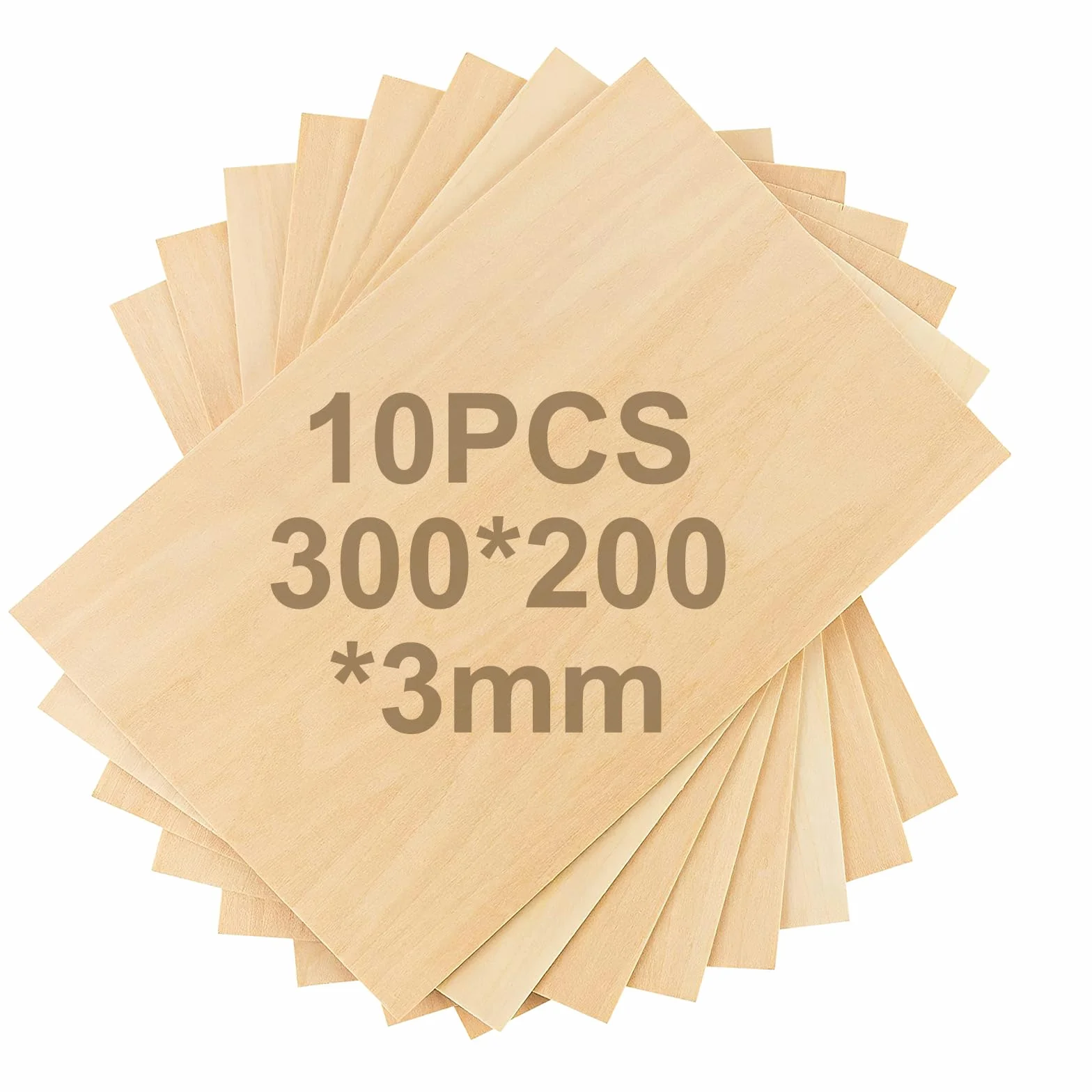 APOMOONS Balsa drewniana sklejka 300 x 200 x 3 mm 10 szt modelarstwo grawerowanie laserowe