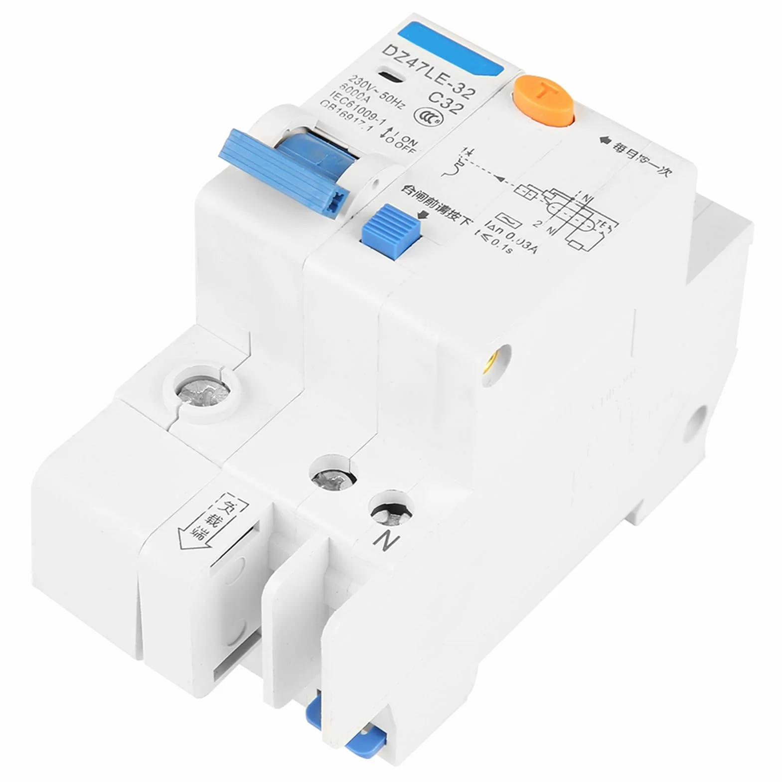 Wyłącznik różnicowoprądowy RCCB DZ47LE-32 1P+N C32 30mA 230V