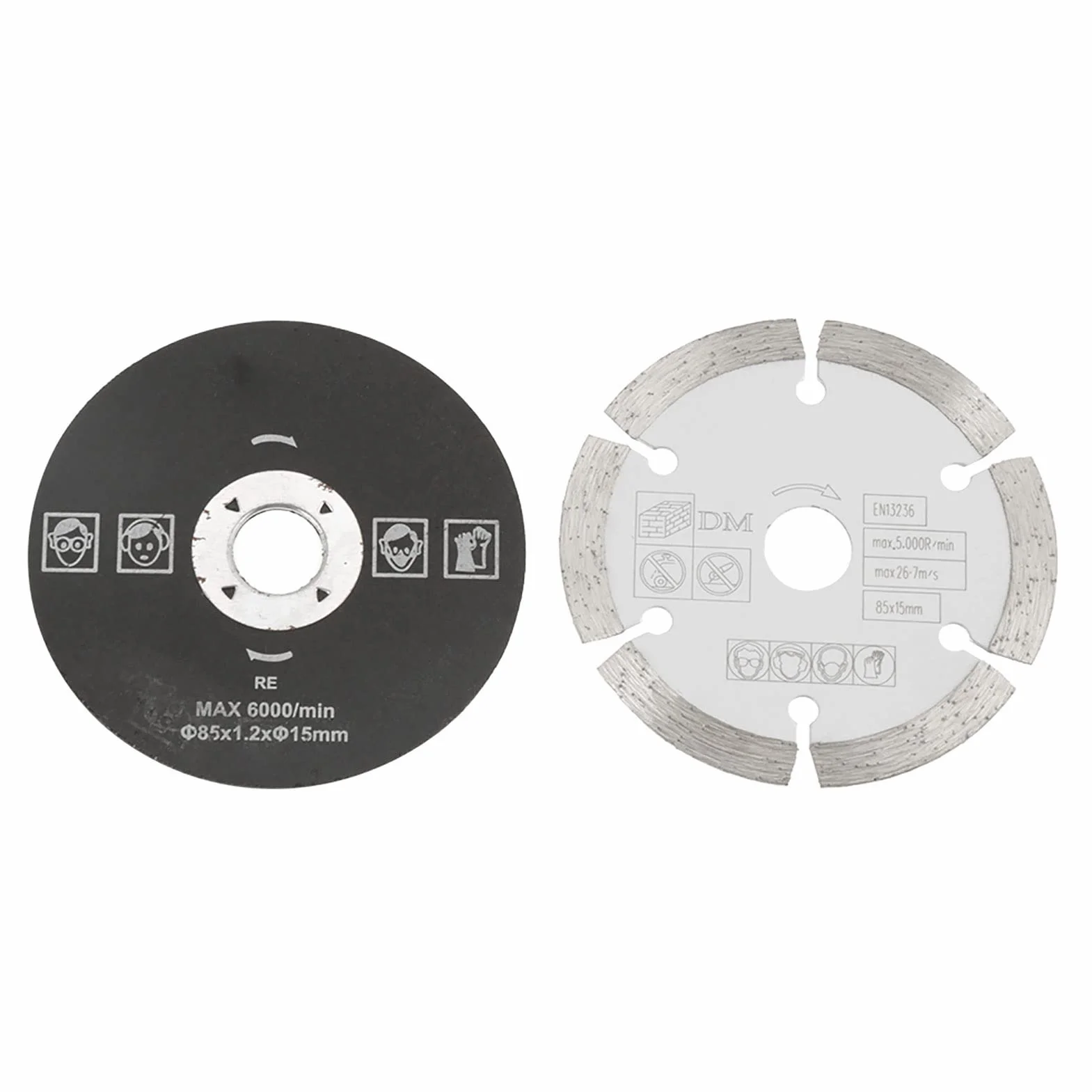Generic 85mm średnica Wewnętrzna 15mm Brzeszczot z Węglika Tarczowego Szybka Tarcza Tnąca 5 Sztuk