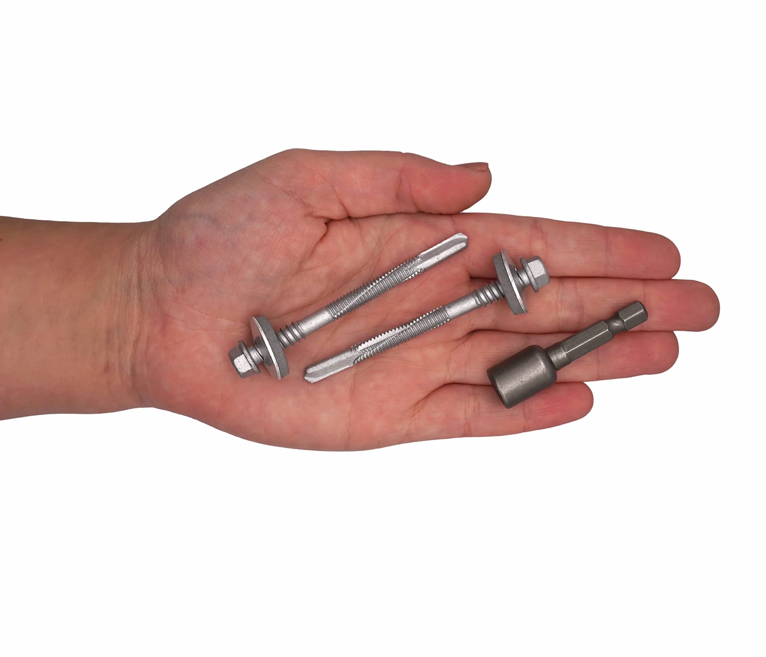 Wkręty samoniercające 5,5 x 70 mm z podkładkami EPDM do paneli warstwowych, łeb sześciokątny, 100 szt.