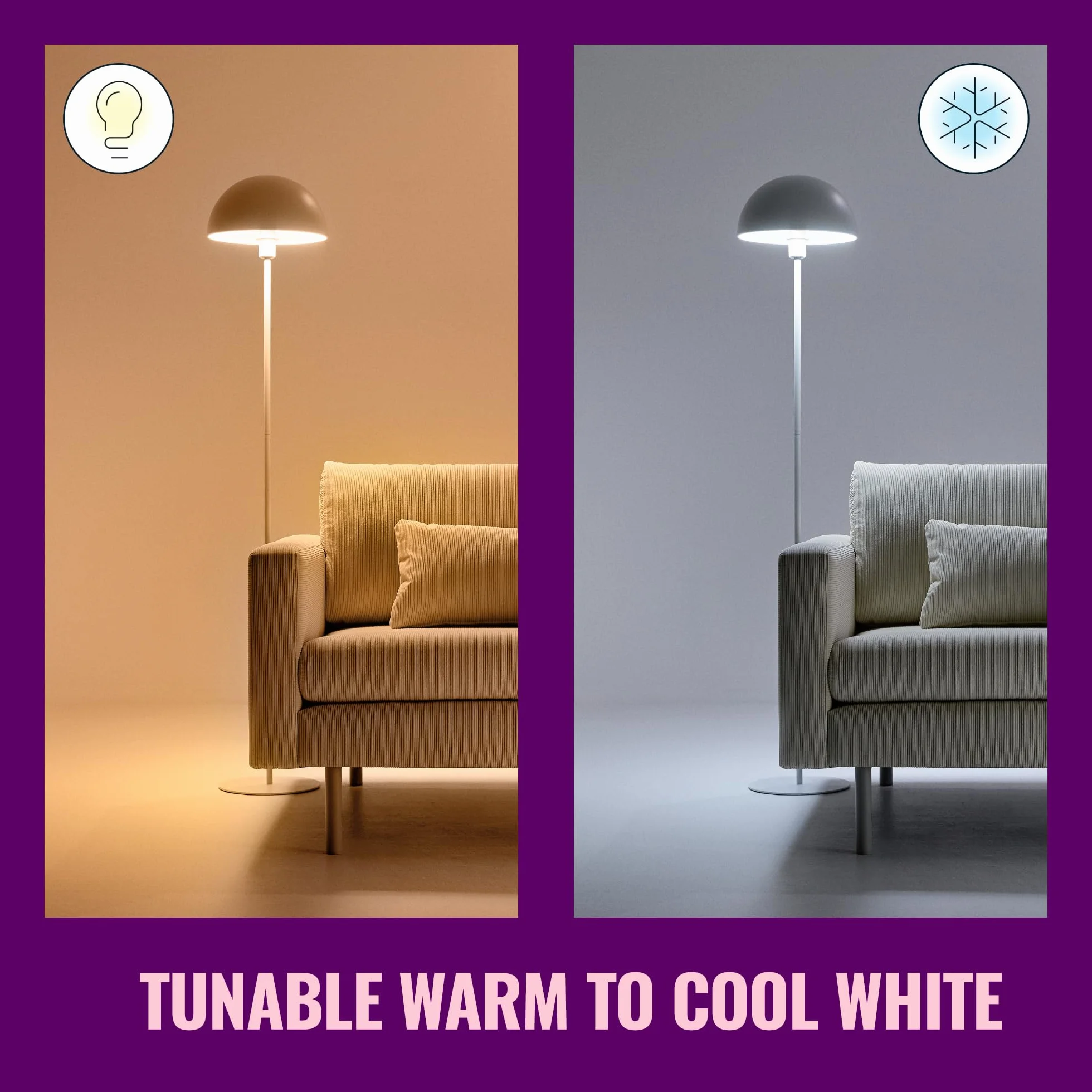 WiZ Wi-Fi BLE 60W A60 E27 822-65 RGB 2PF/6
