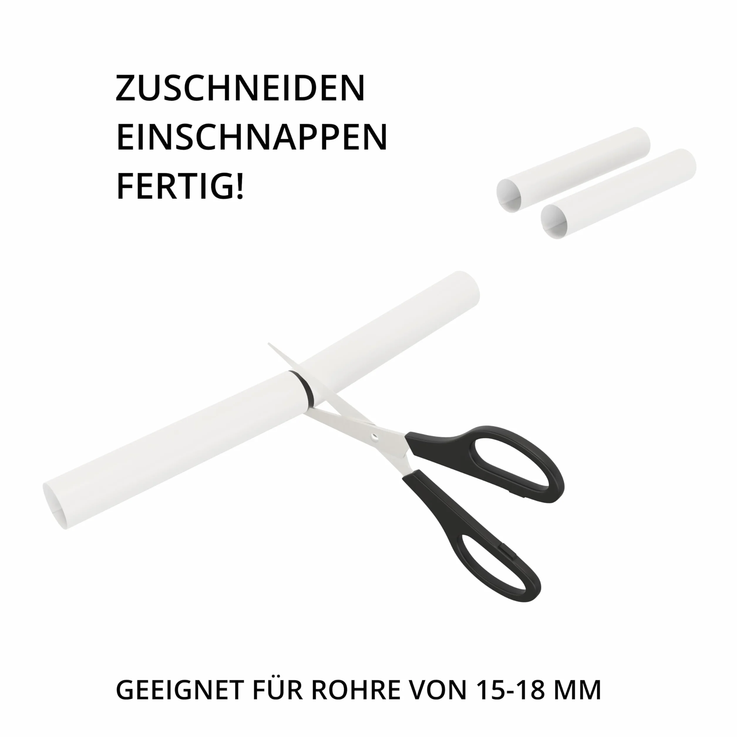 XIMAX Schnappfix potrójny system okładzin i dekoracji rur biały
