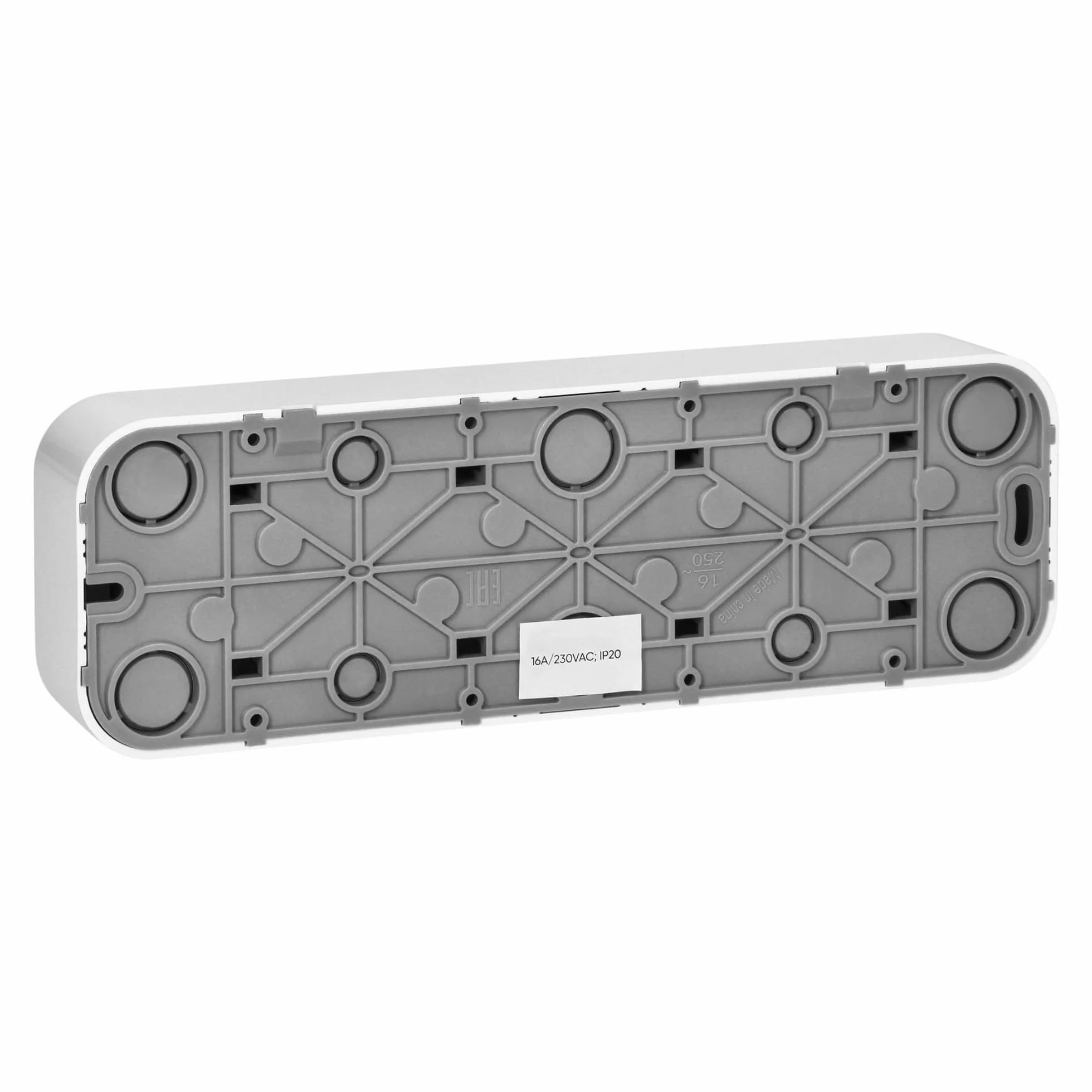 Gniazdo Elektryczne Natynkowe Poczwórne 2P+Z 16A 230VAC IP20 Białe