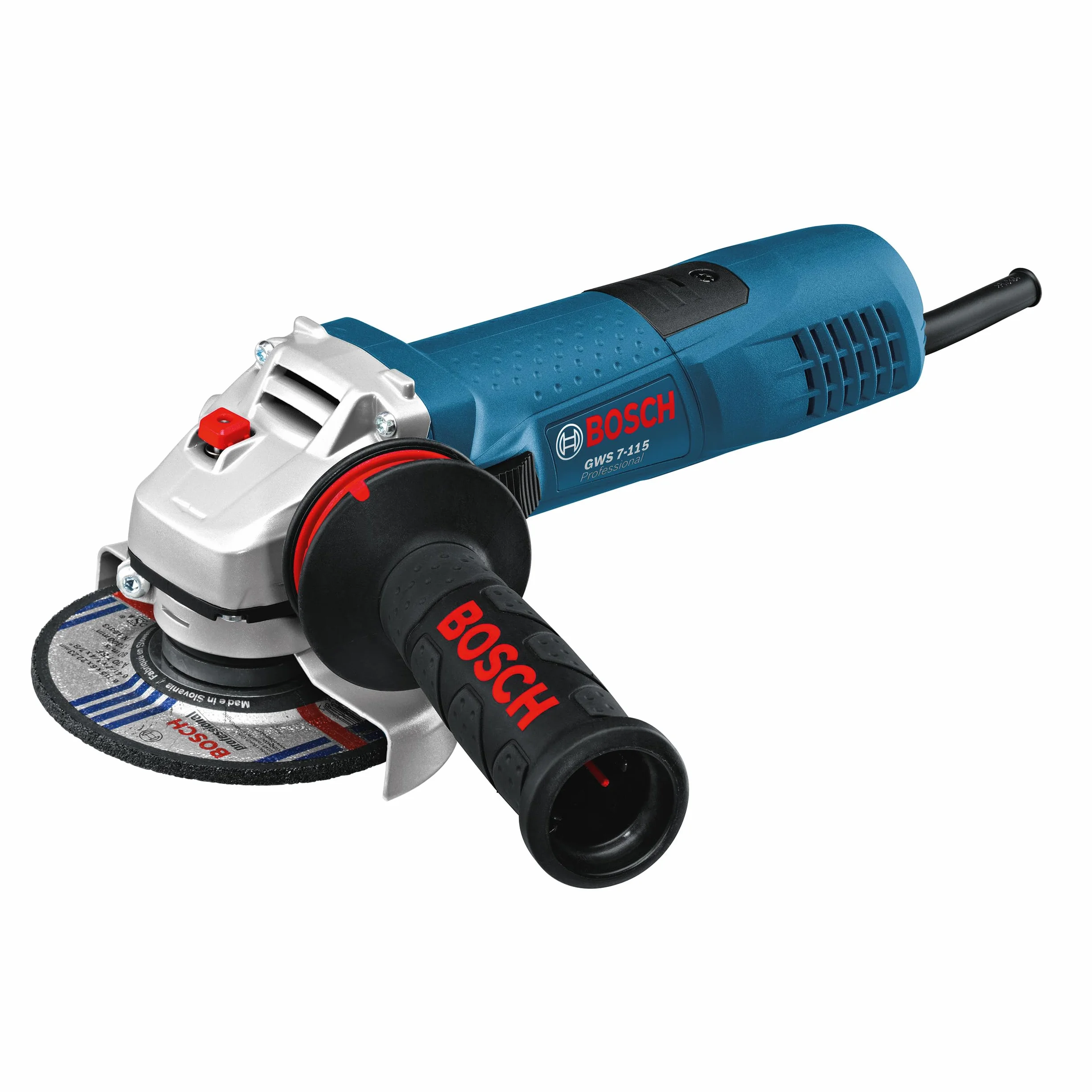 Bosch Professional szlifierka kątowa GWS 7-115 E Ø 115 mm, 720 W, zabezpieczenie przed ponownym rozruchem, 6-stopniowy wybór prędkości