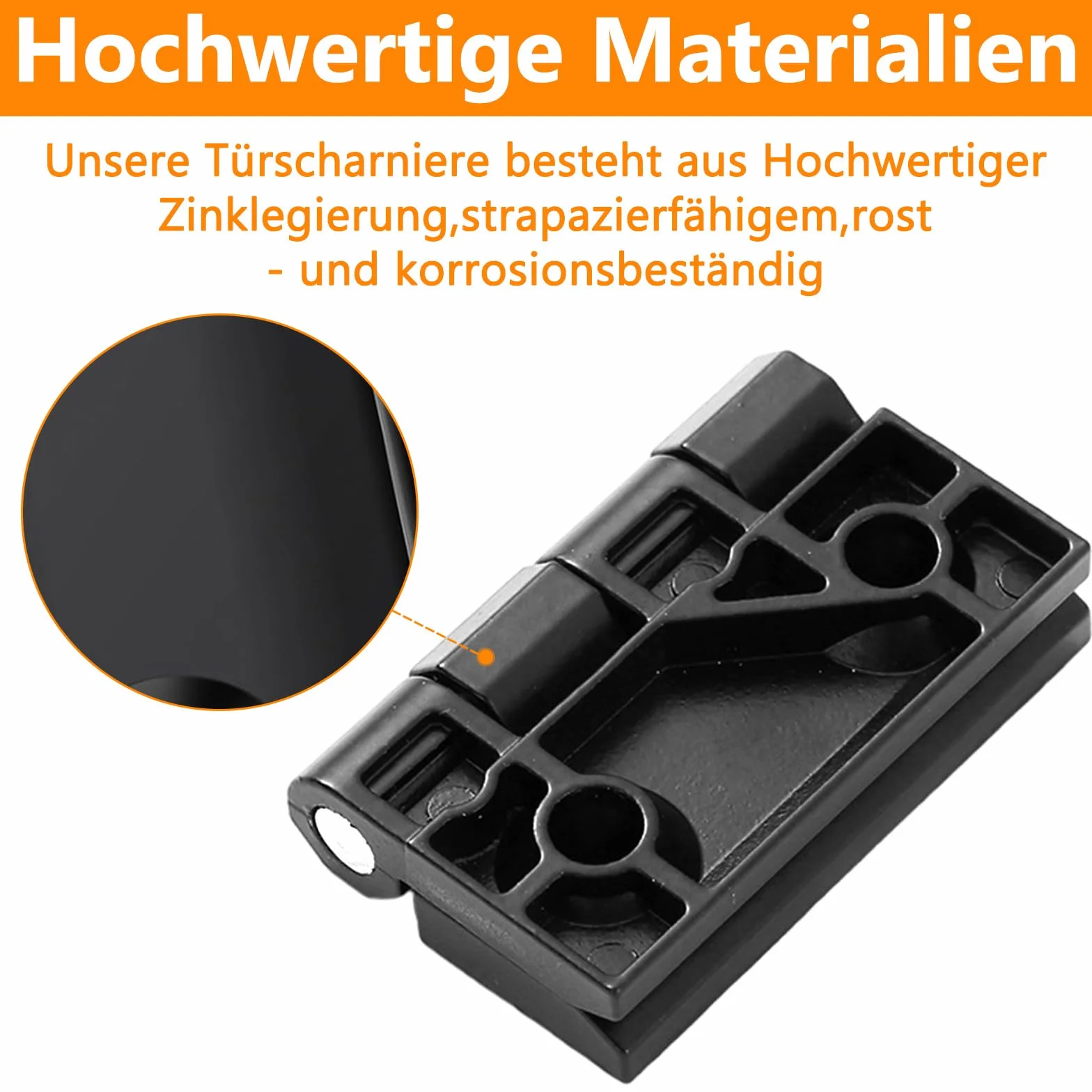Metalowe zawiasy składane 40 mm × 40 mm ze stopu cynku czarne do drzwi szafy okna