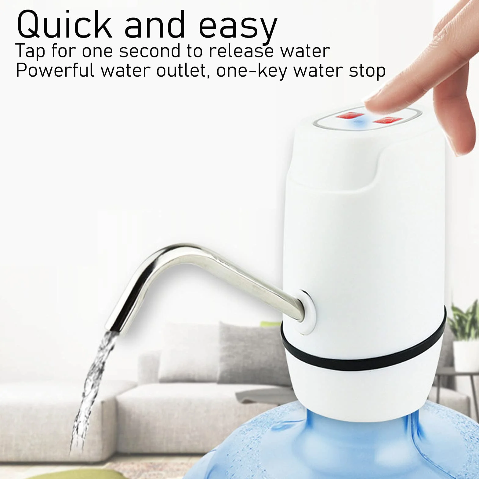 Automatyczna pompa dozownika do butelek na wodę pitną 0,3L 1,8L 2 poziomy regulacji