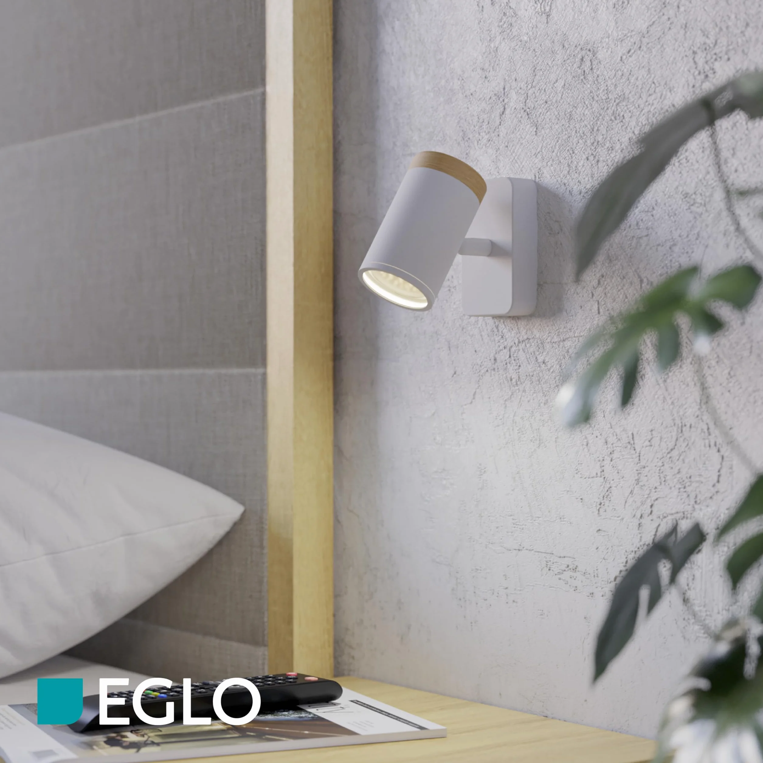EGLO Consuma Lampa ścienna GU10 IP44 elastyczna stal biała do czytania salon łazienka