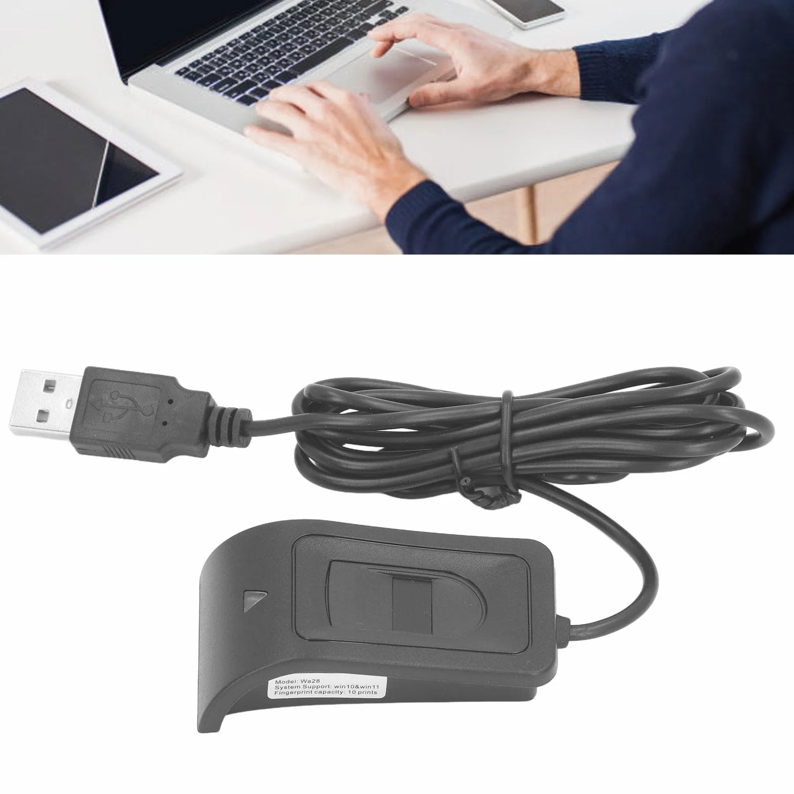 Czytnik Linii Papilarnych USB DC5V Pojemnościowy Skaner Biometryczny Plug and Play Windows 10
