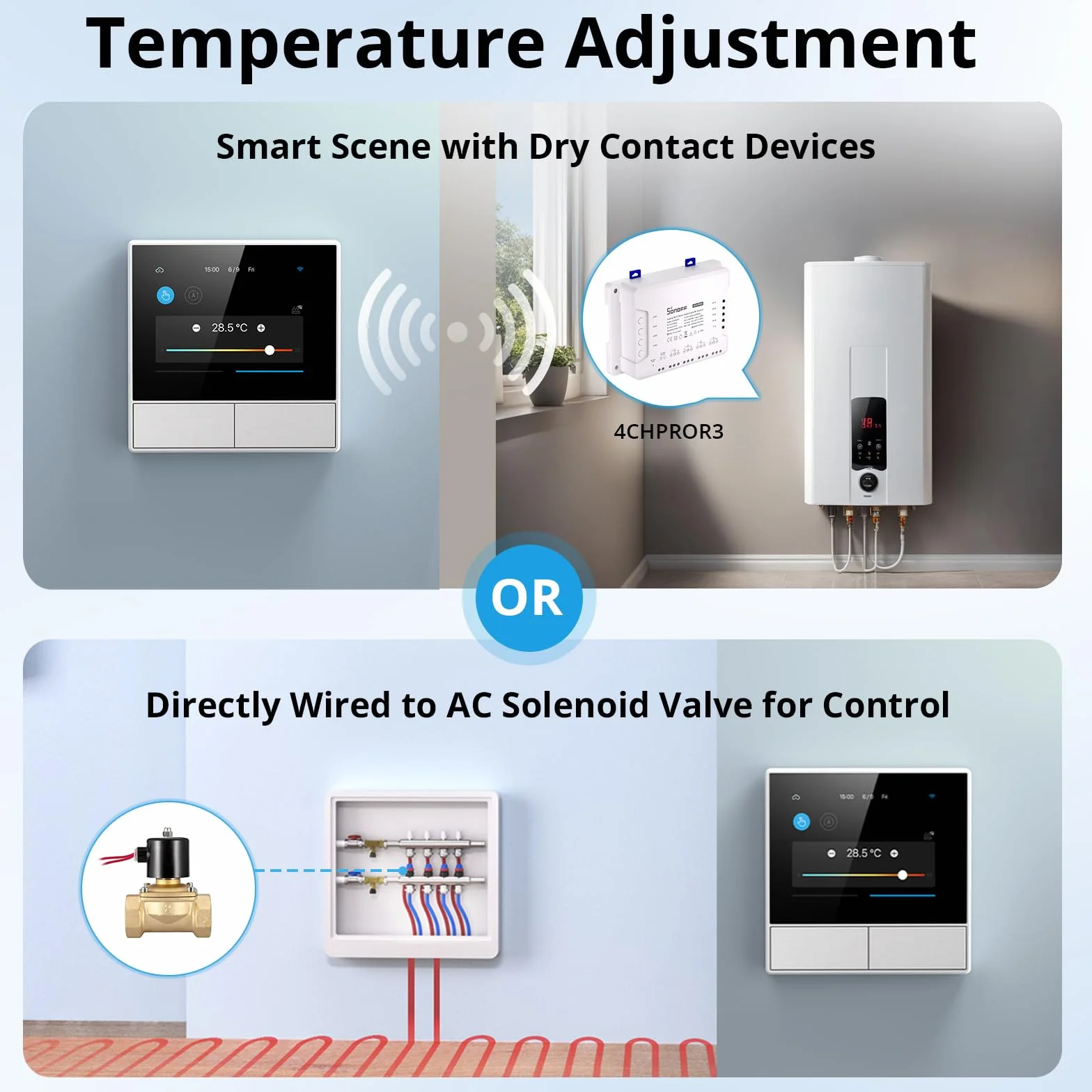 SONOFF NSPanel Smart Scene Przełącznik Ścienny Wi-Fi 2-Drożny Panel Sterowania Temperaturą i Wilgotnością Alexa