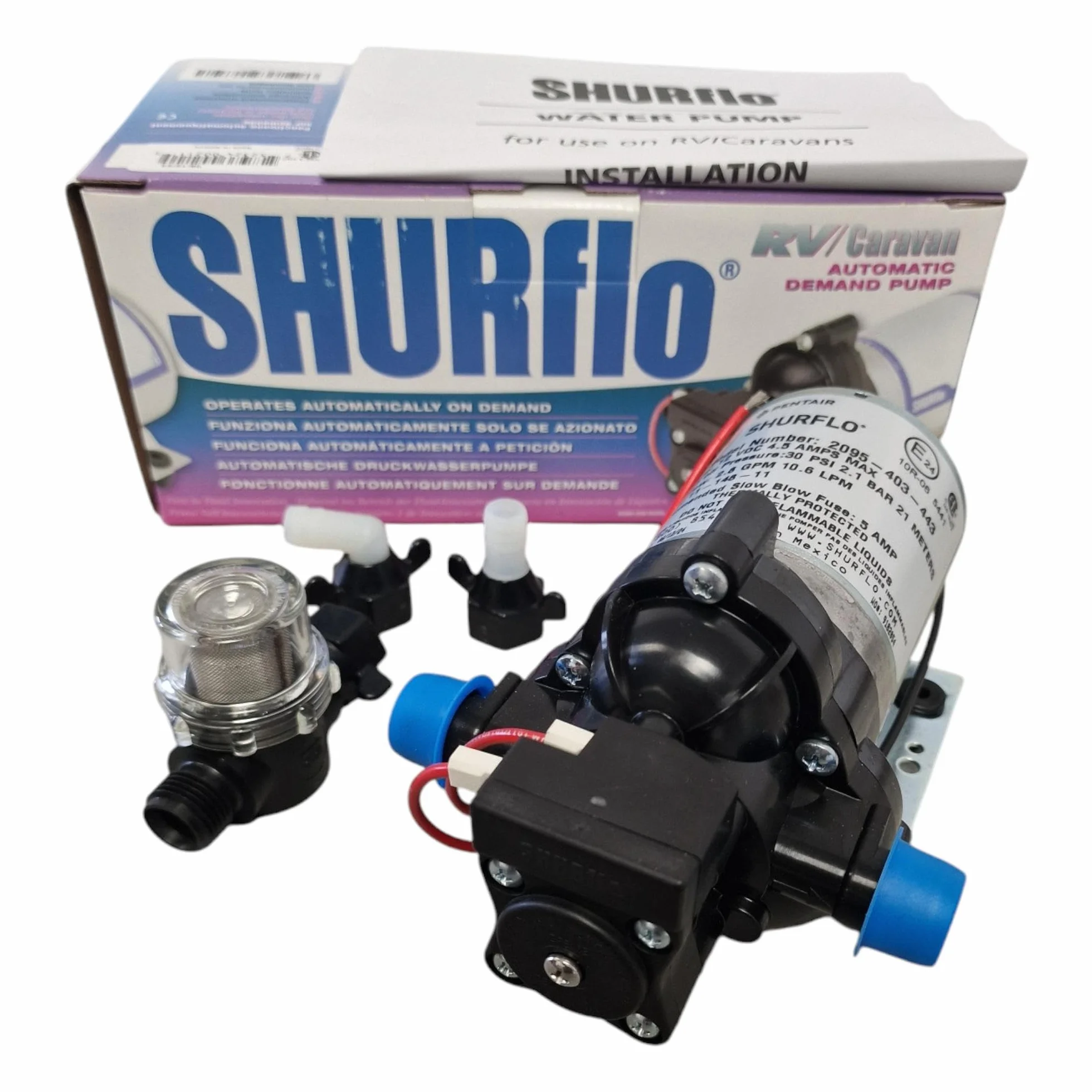 Shurflo pompa wodna z filtrem