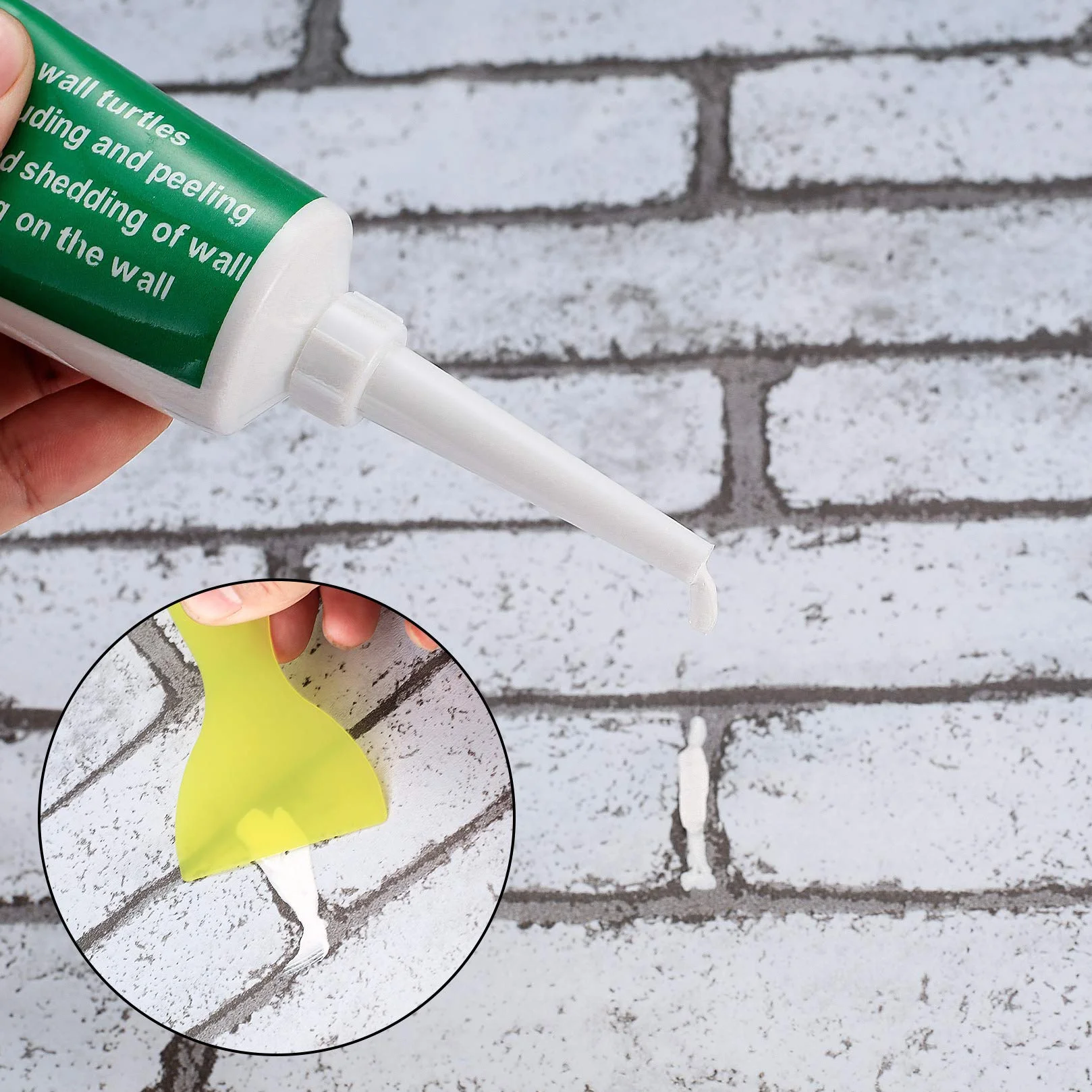 Safe Wall Mending Agent Repair Cream Wall Crack Filler Paste for Walls Nail Holes Stains 100g x 3 with Scraper
