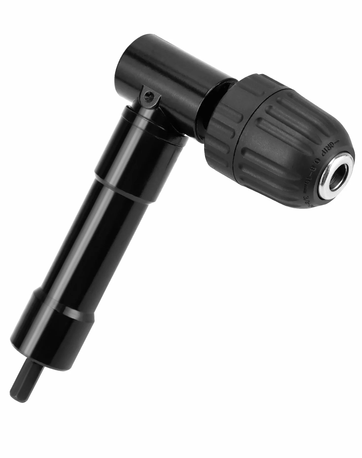 QWORK Przystawka do wiertarki kątowej, zakres mocowania 0,8-10 mm, uchwyt wiertarski 90 stopni, adapter do wiercenia pod kątem