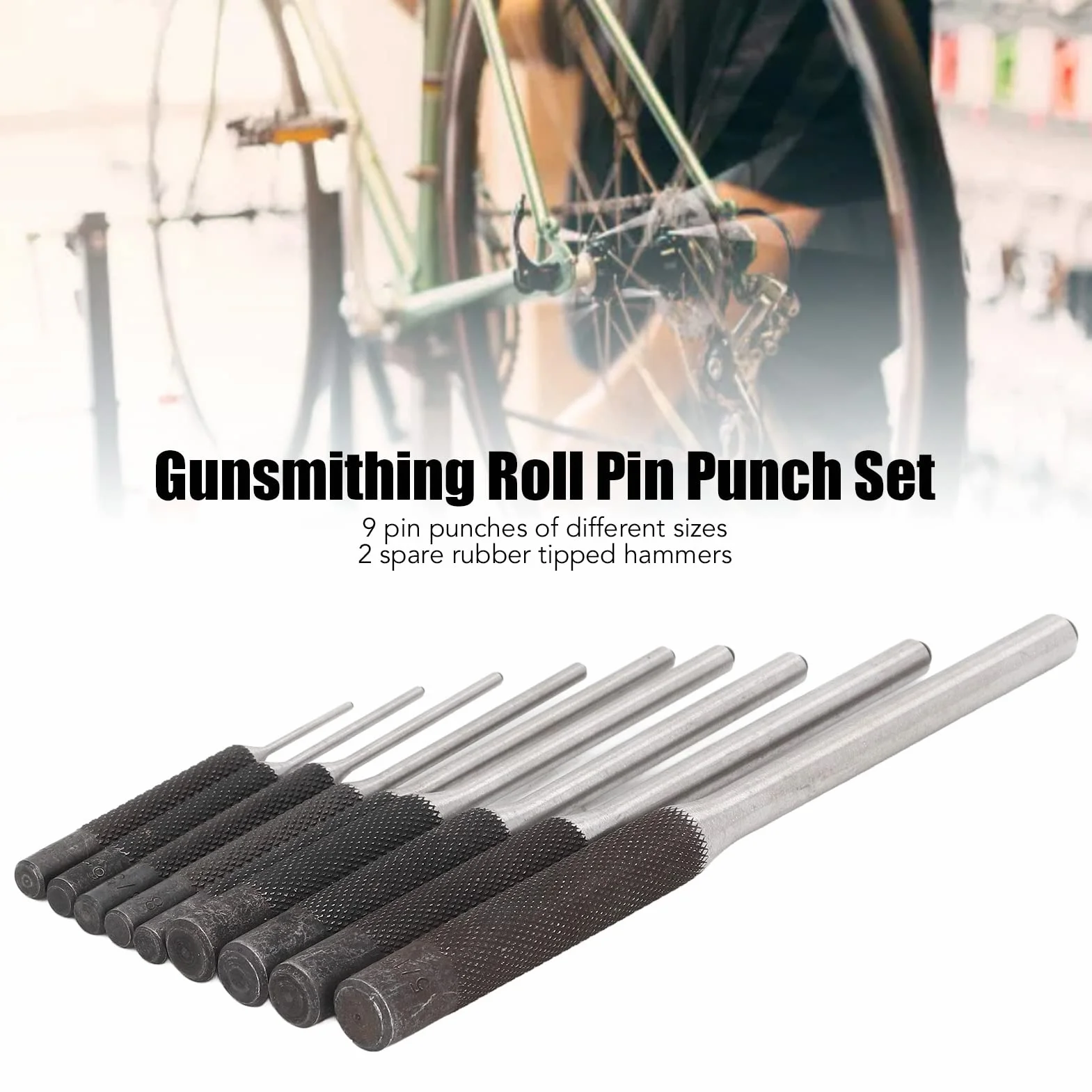 Fyearfly Roll Pin Punch Set, zestaw wybijników do sworzni, stal nierdzewna