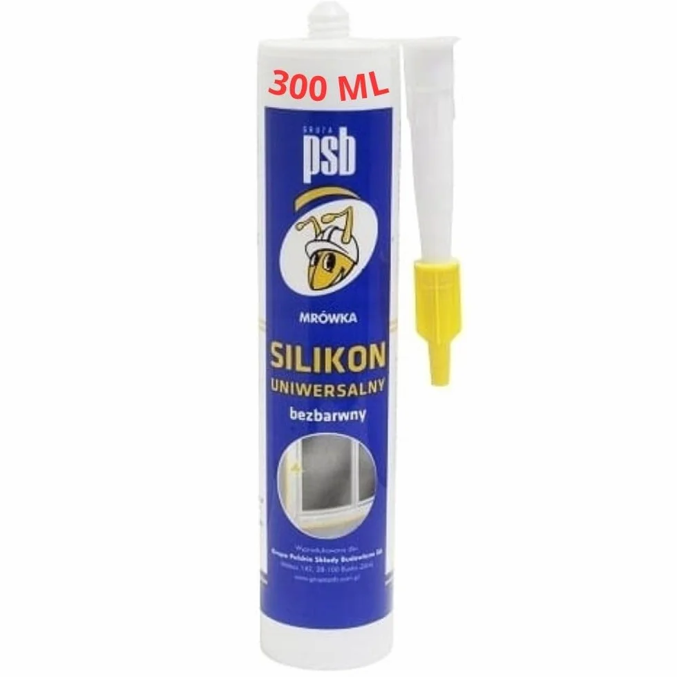Silikon przezroczysty 300 ml wodoodporny do łazienki i kuchni wkład uszczelniający