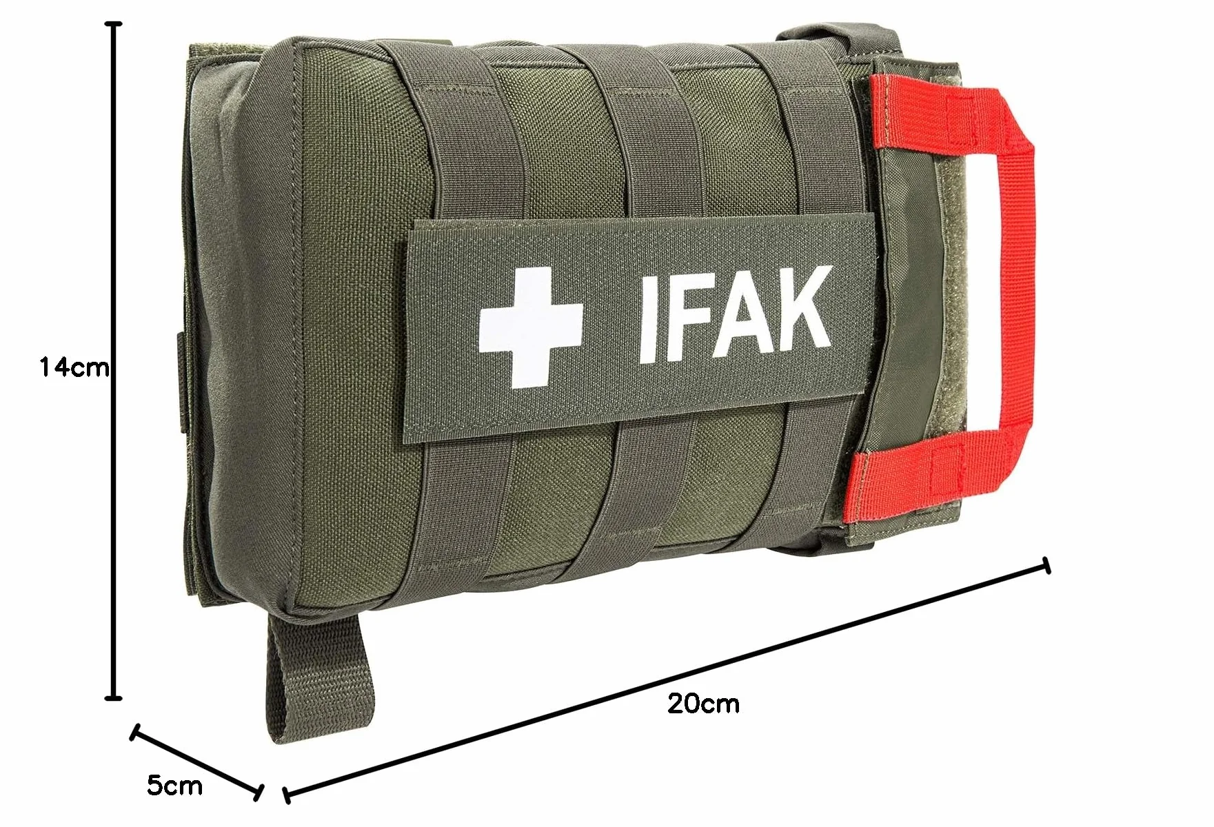 Tasmanian Tiger TT IFAK Pouch VL L zestaw pierwszej pomocy, torba na pasek do wędrówek na świeżym powietrzu, służby policyjnej (oliwkowy)
