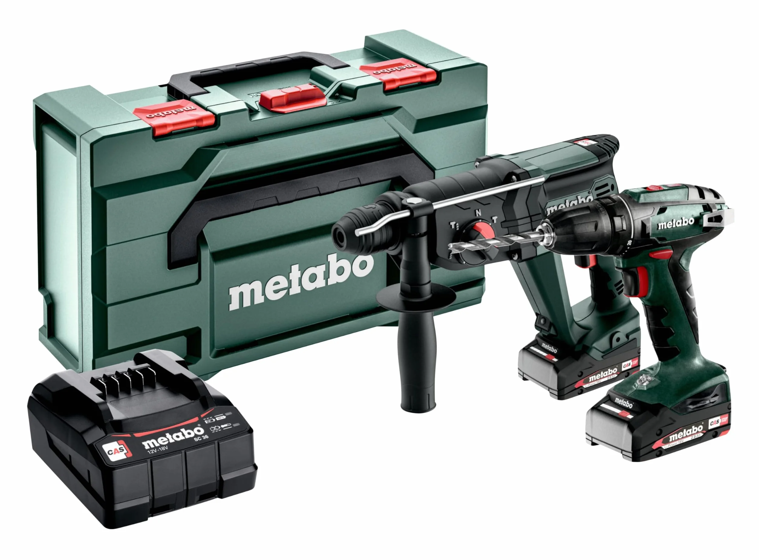Metabo zestaw maszynowy 18 V akumulatorki BS 18 KH 18 LTX 24 metaBOX 165 L