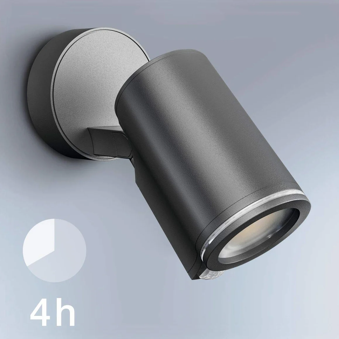 Steinel Reflektor LED Spot ONE S antracytowy, czujnik ruchu 90°, z żarówką LED GU10, podłączany do sieci za pomocą kabla, aluminium, 7,47 W