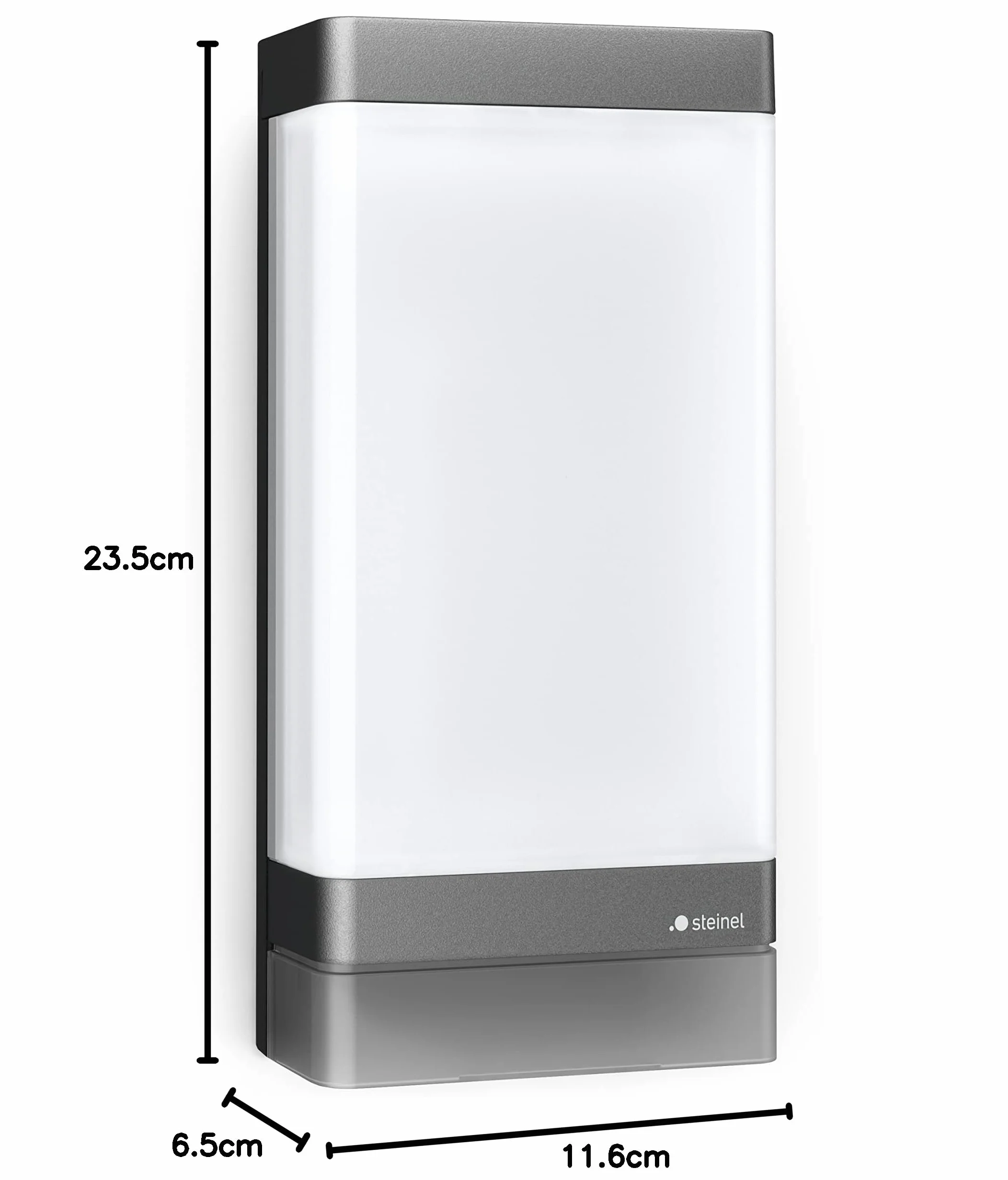Steinel Zewnętrzna lampa ścienna LED L 271 Digi SC antracyt, czujnik ruchu 180°, inteligentna lampa ścienna Bluetooth, obsługiwana za pomocą aplikacji