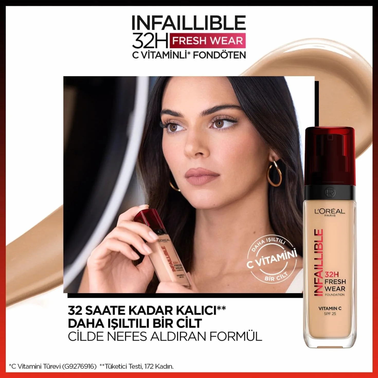 L'Oréal Paris Infaillible 24 h Fresh Wear Długotrwały kryjący podkład odporny na ścieranie, lekka formuła, SPF 25, 130 True Beige, 30 ml