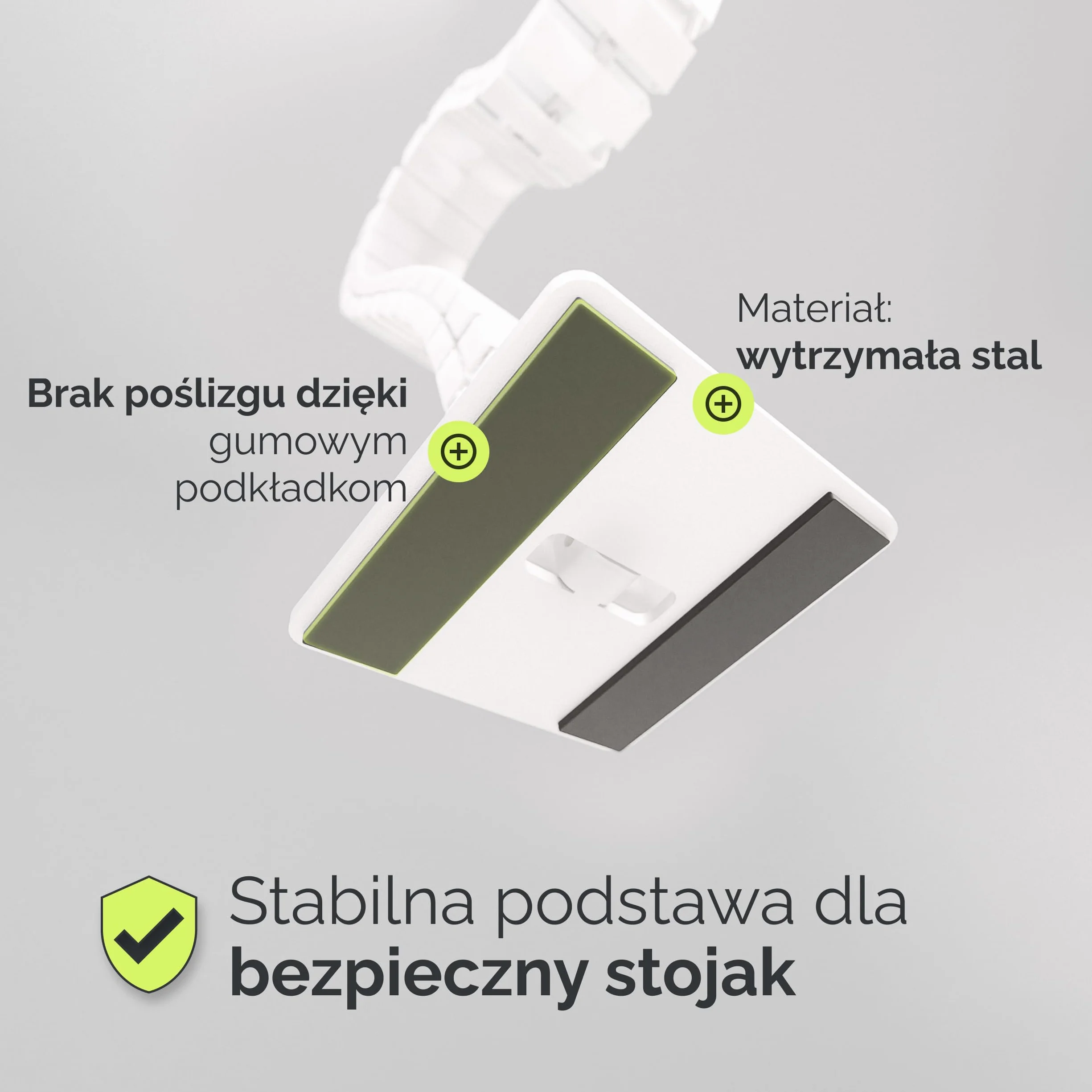 VALU prowadnik kabli 125 cm magnetyczny regulowany stalowa podstawa